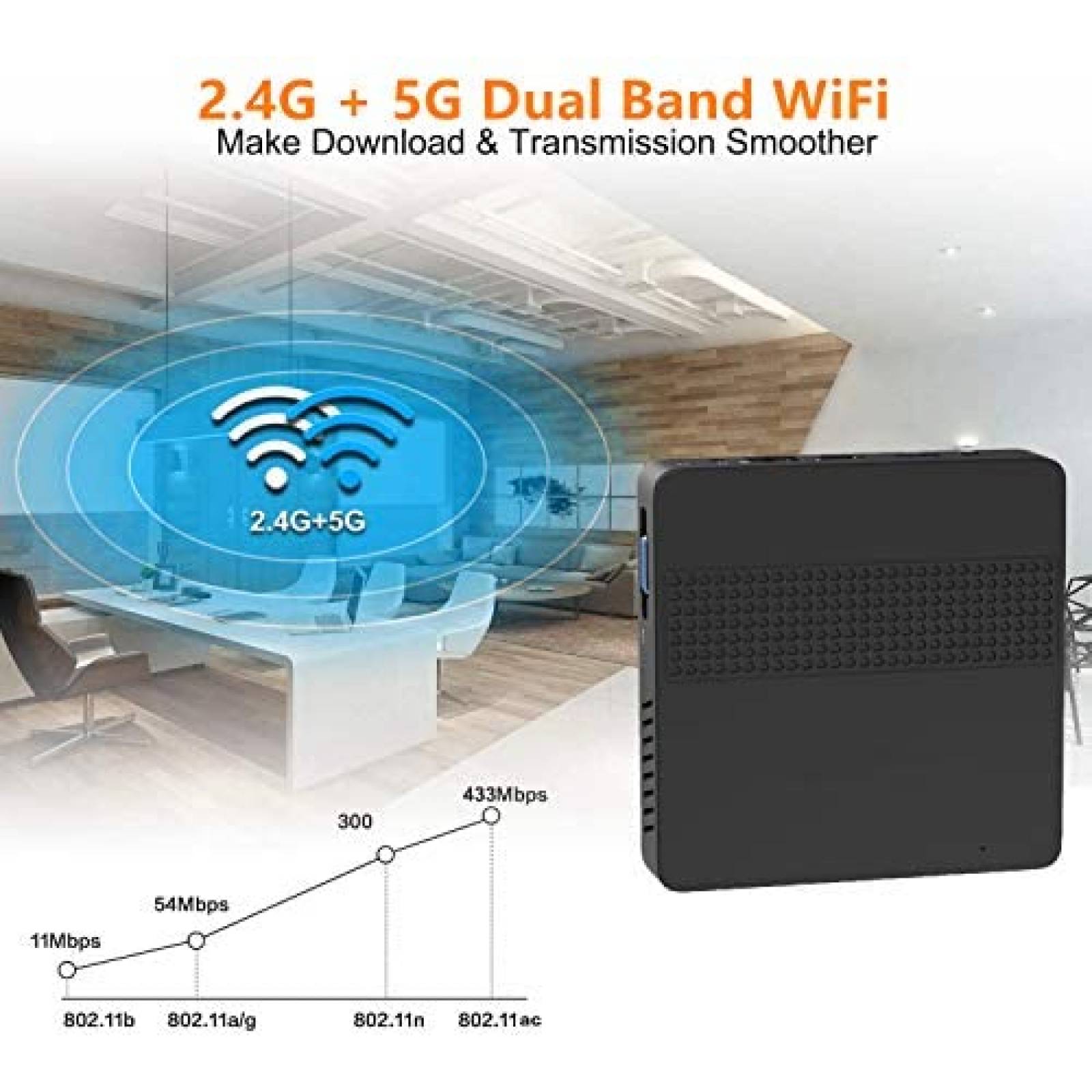 Mini PC MINISFORUM J3455 Win10 8GB 5G WiFi USB 3.0 -Negro