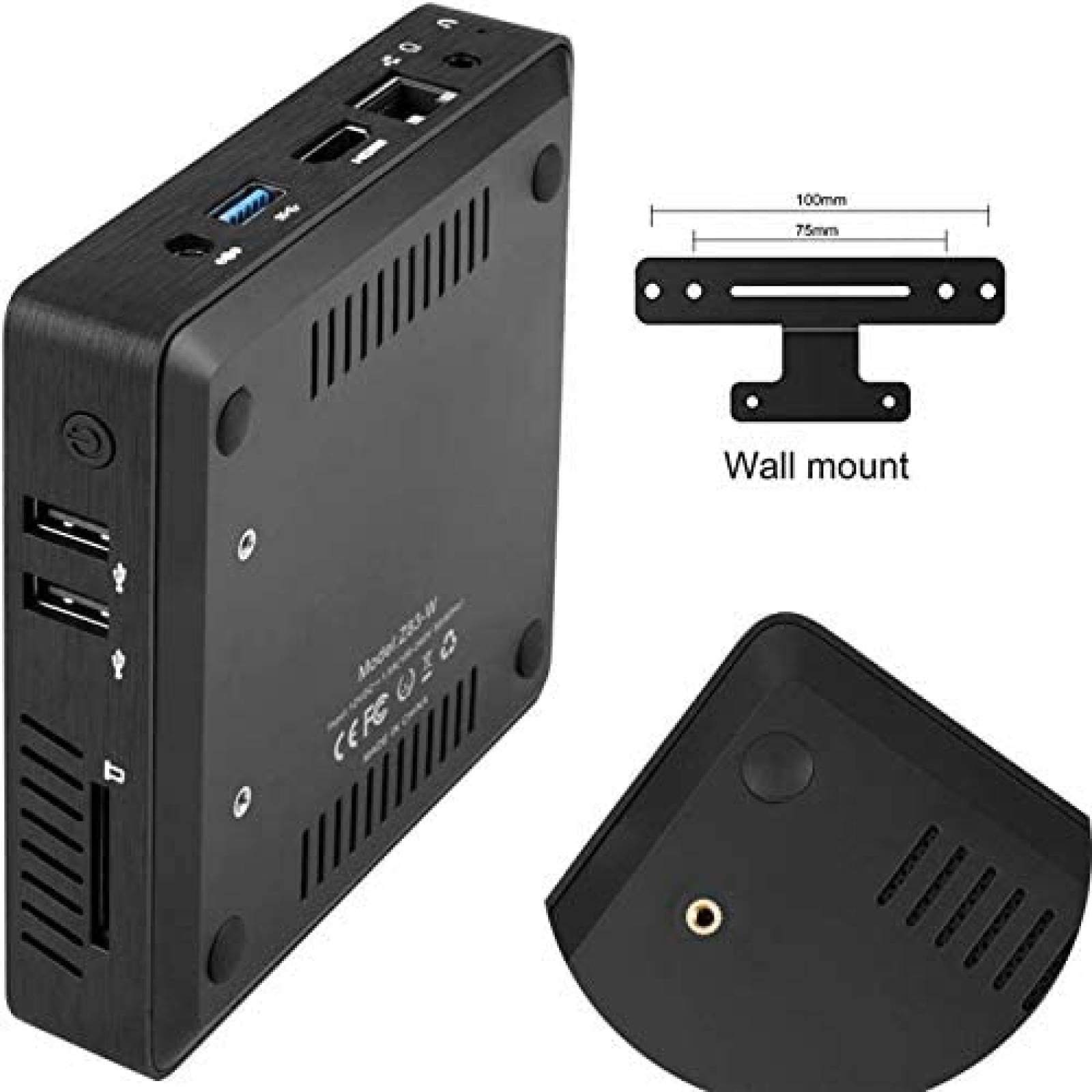 Mini PC MINISFORUM Z83-W HDMI VGA 32GB Win10 Intel -Negro
