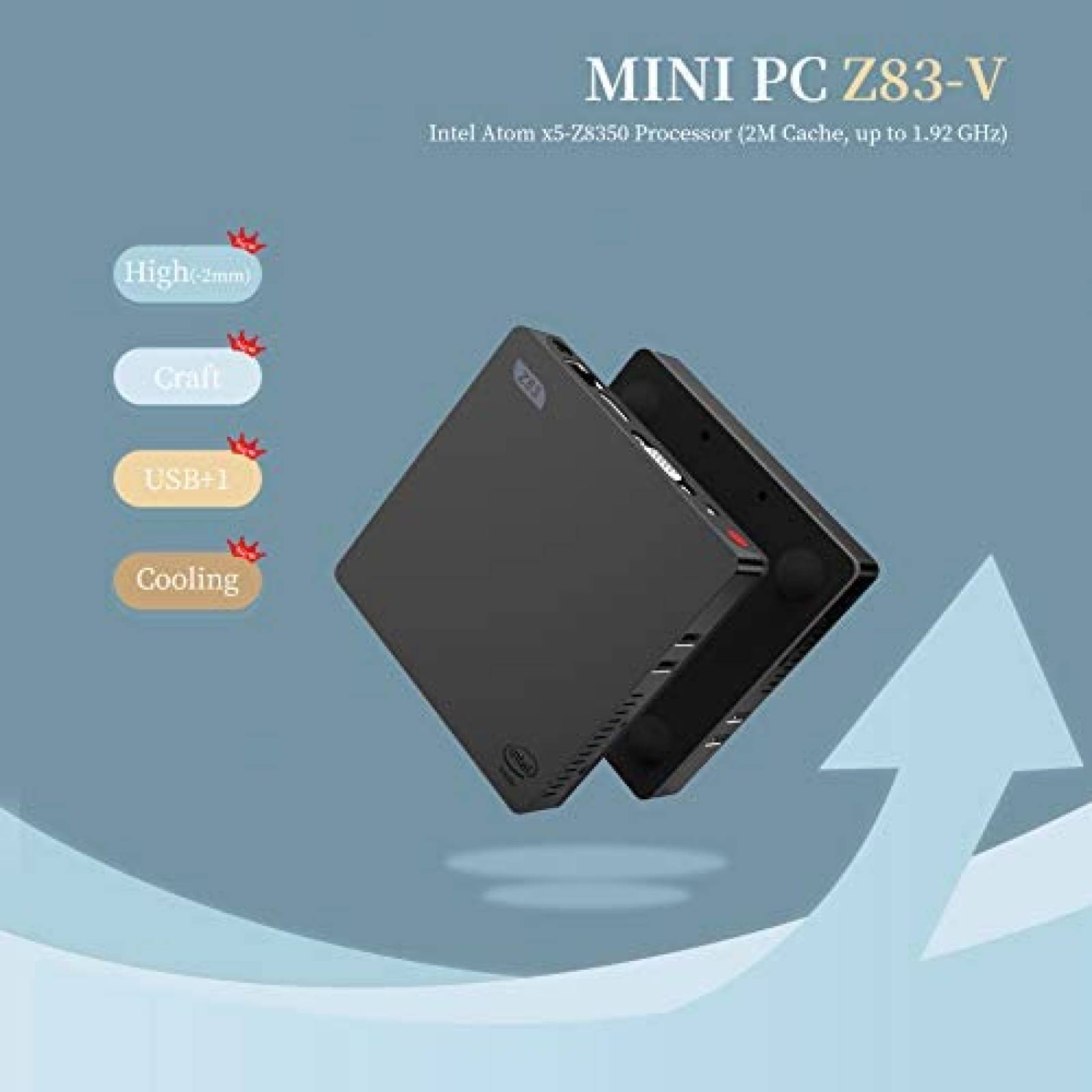 Mini PC Beelink 4G/64GB Bluetooth 4K HDMI & VGA -Negro