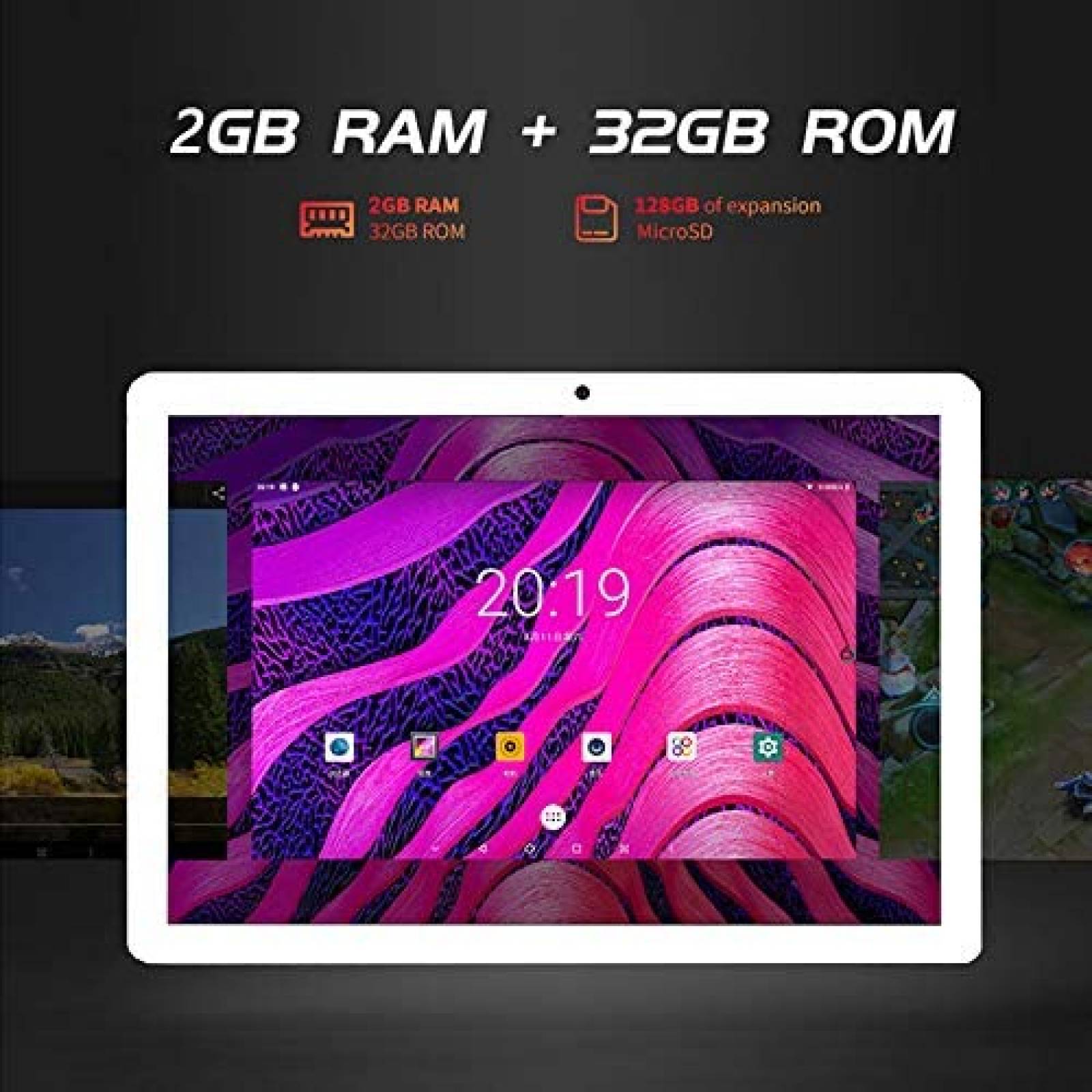 Tablet ZONKO Android 9.0 3G 32GB ROM 10.1'' -Plata