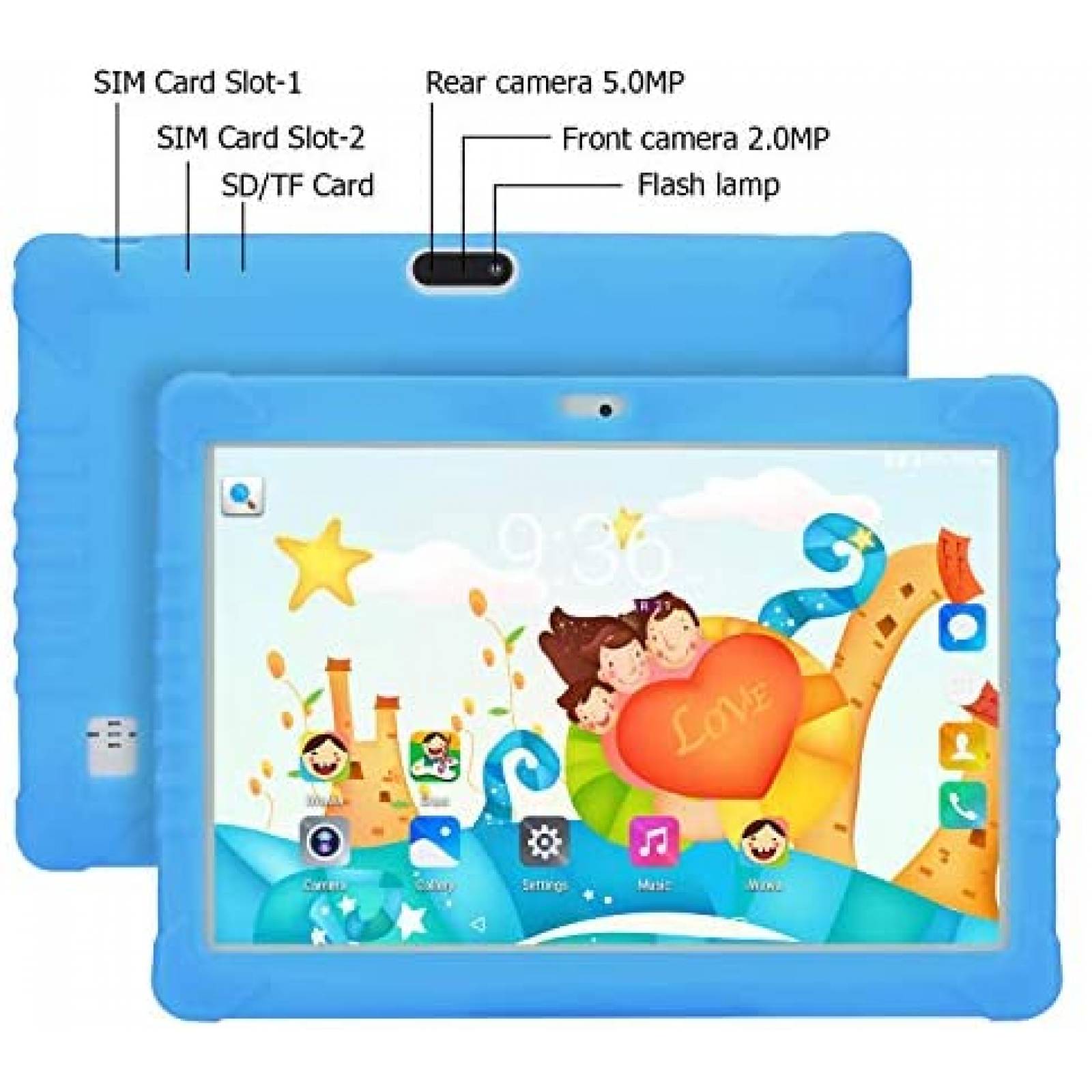 Tablet para Niños SANNUO K101 10.1'' Android 2GB 3G -Azul