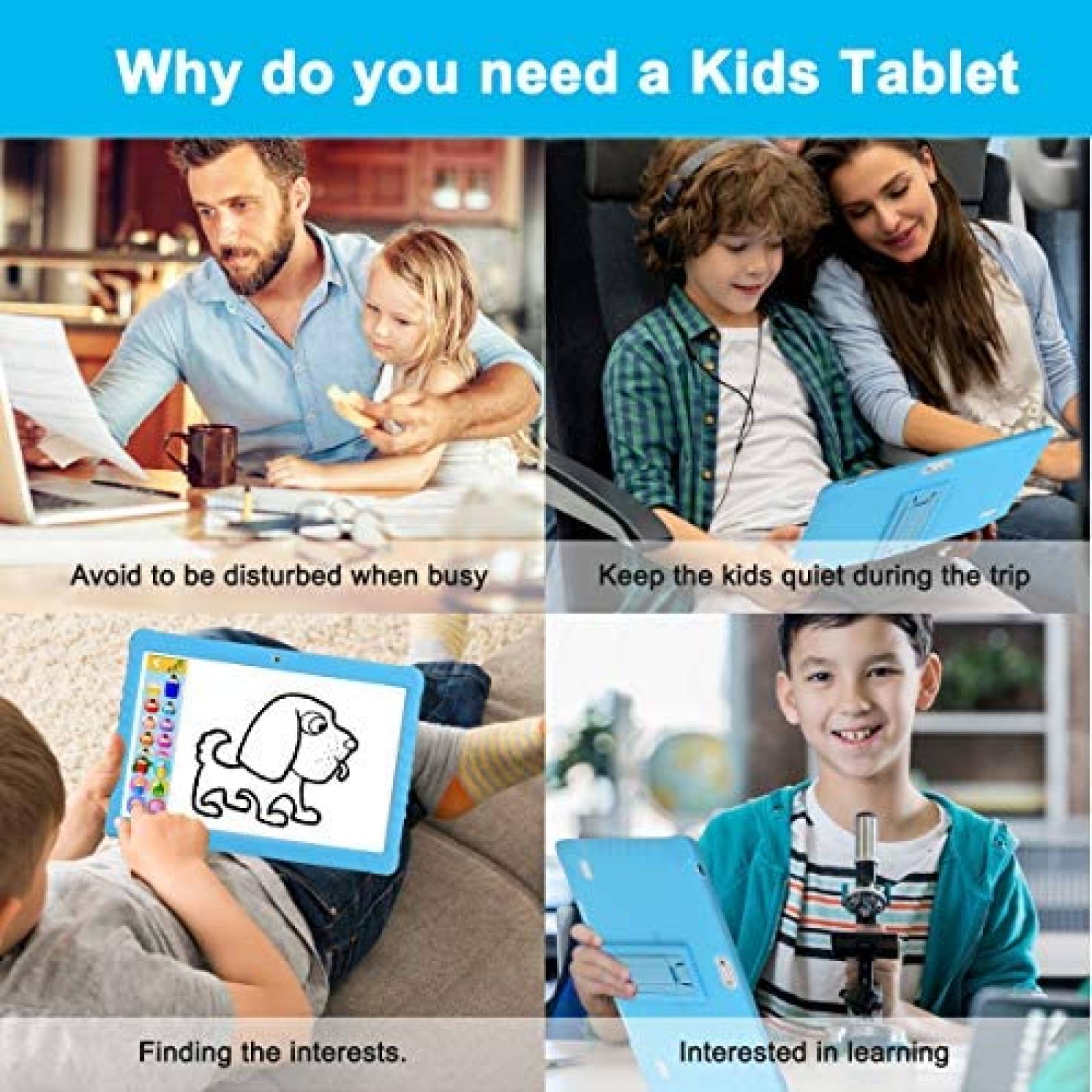 Tablet para Niños SANNUO K101 10.1'' Android 2GB 3G -Azul