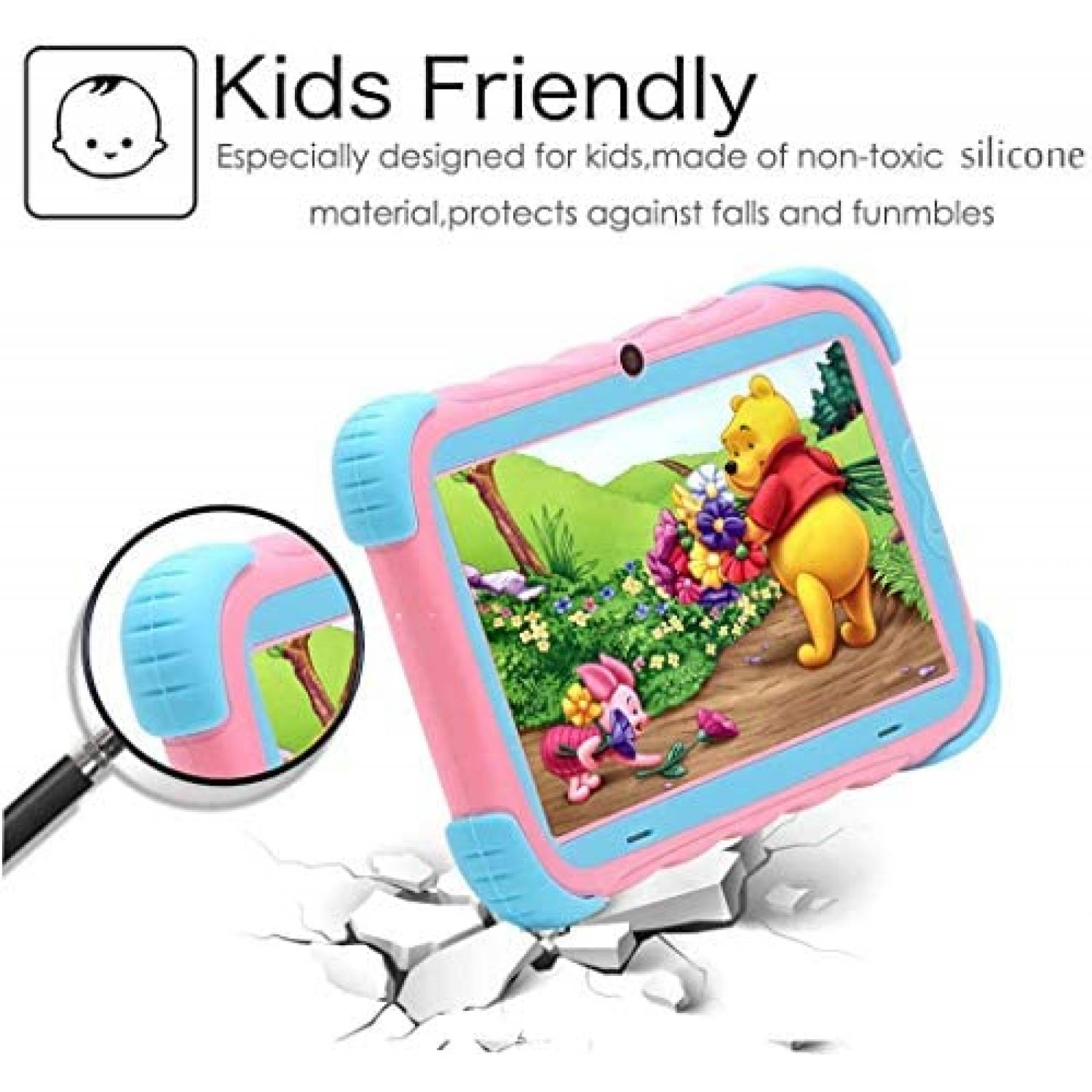 Tablet para Niños MEIZE 7'' 16GB Control Parental -Rosa