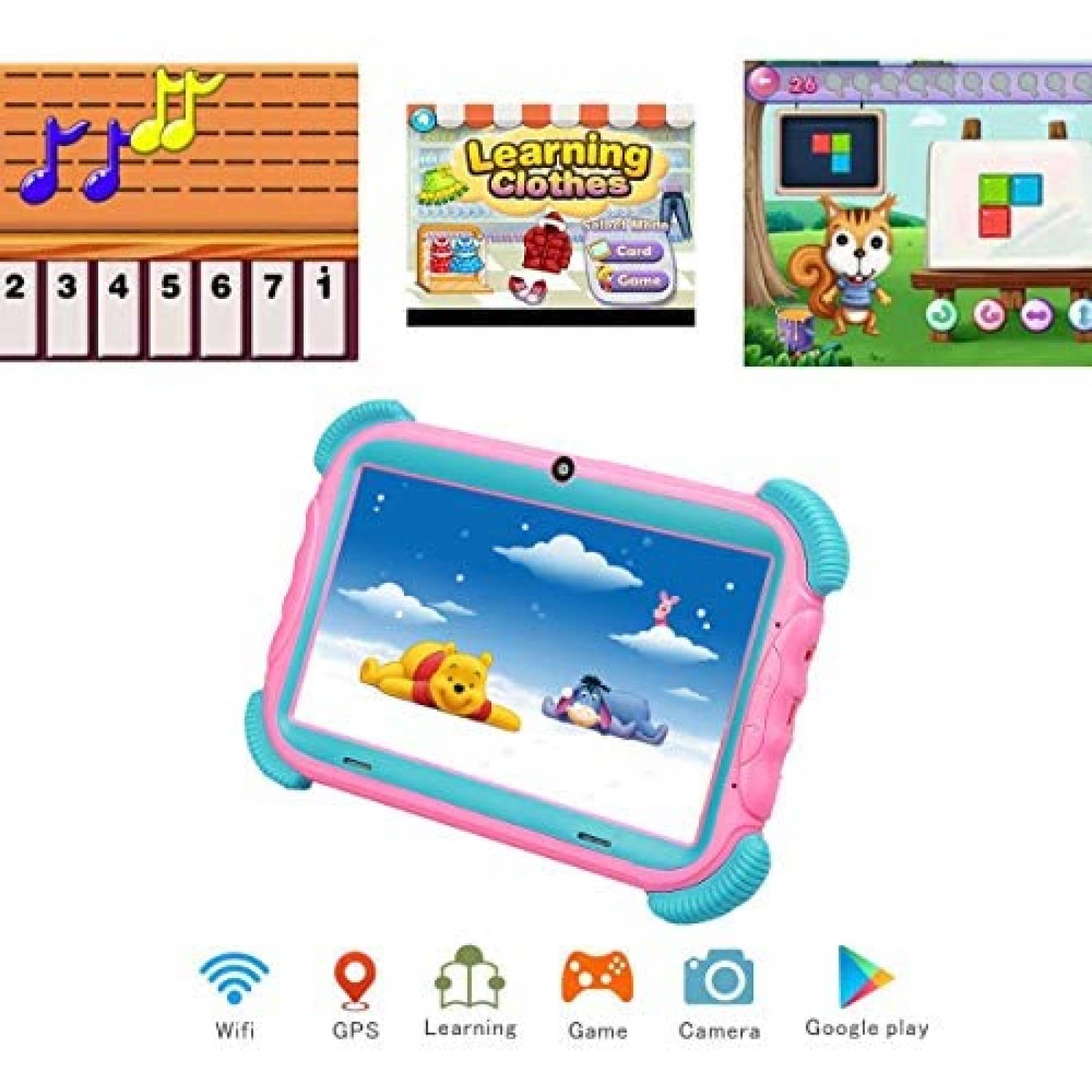 Tablet para Niños MEIZE 7'' 16GB Control Parental -Rosa