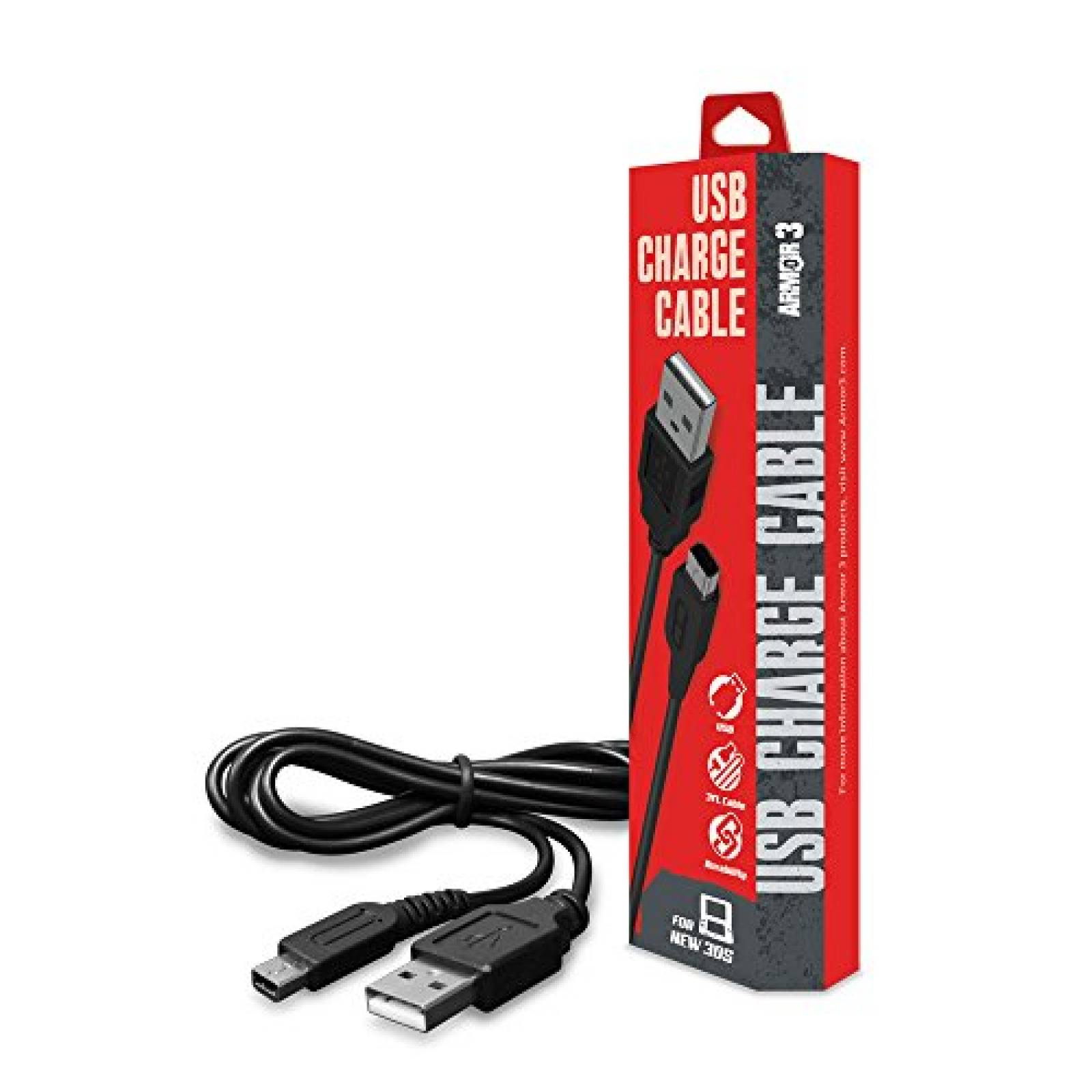 Cable Armor3 Cargador para Nintendo 2DS XL/3DS/3DS XL