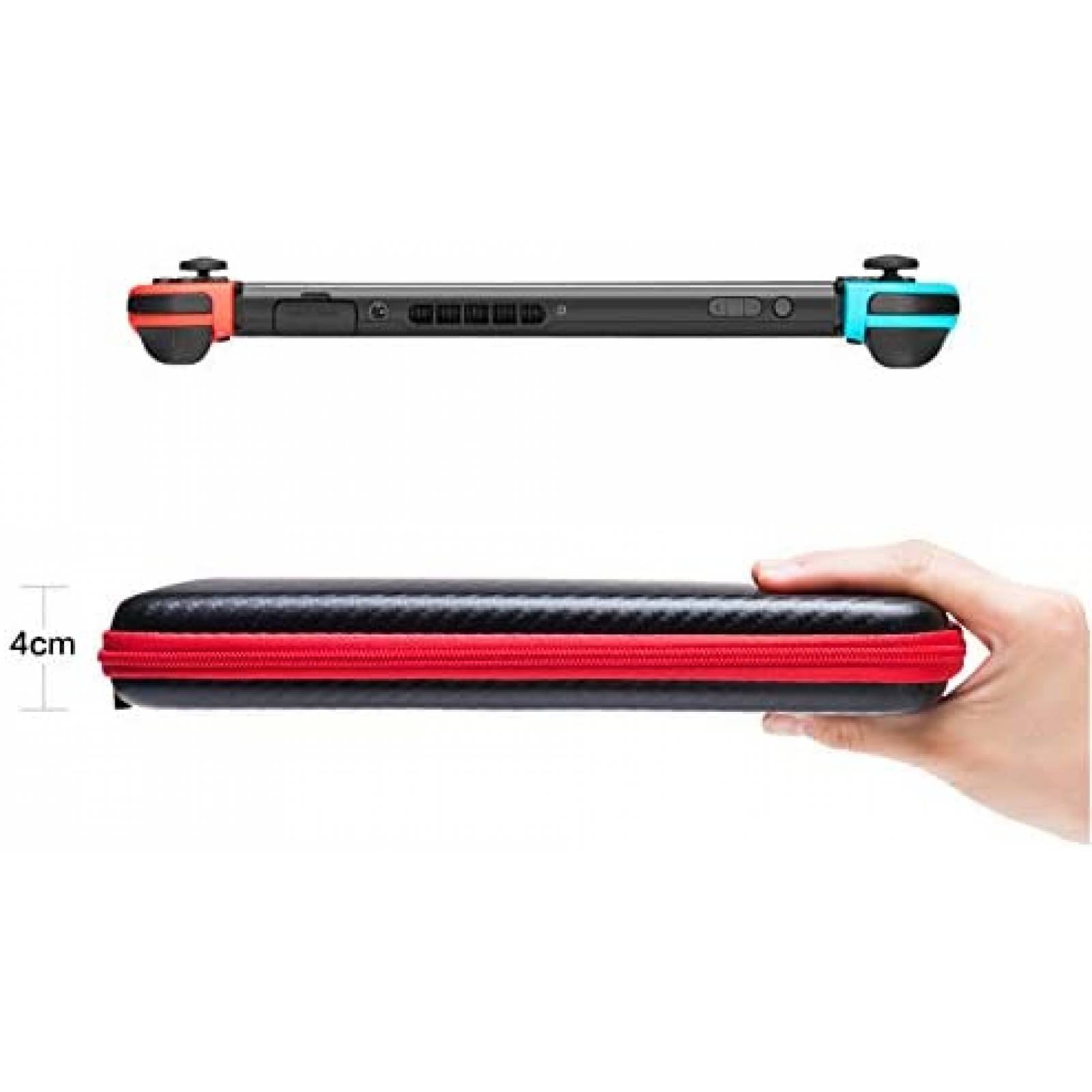 Estuche para Nintendo Switch SAIMPU Portable -Negro y Rojo