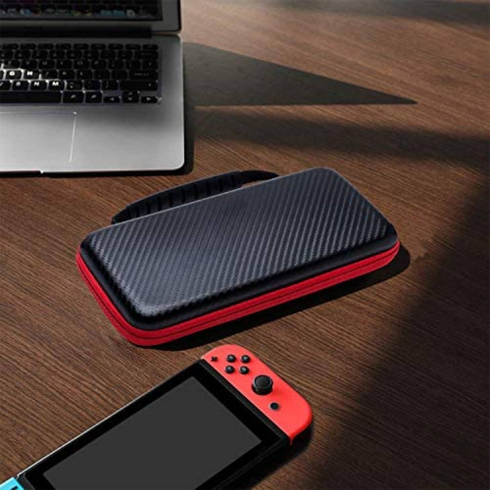 Estuche para Nintendo Switch SAIMPU Portable -Negro y Rojo