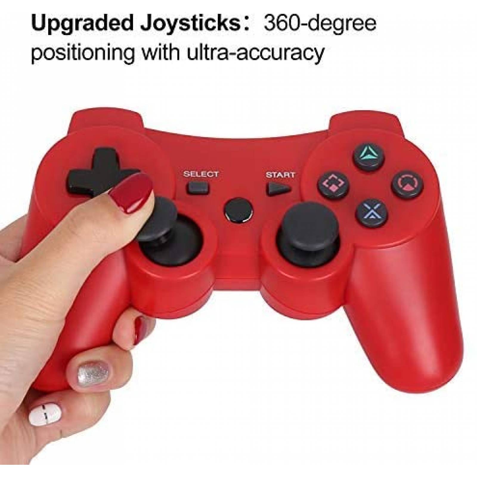 Control de Consola TATECH Inalámbrico Play Station 3 -Rojo