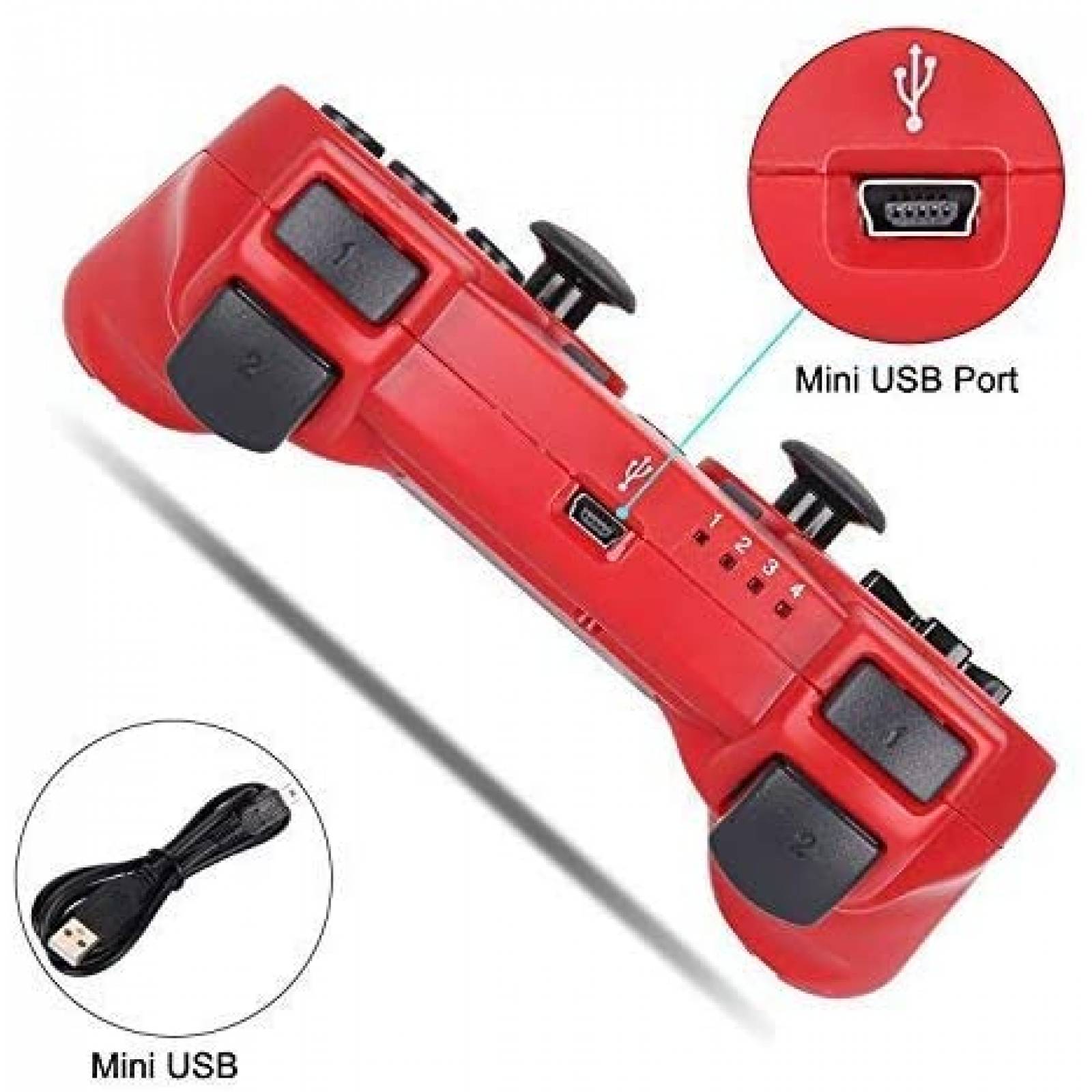 Control de Consola TATECH Inalámbrico Play Station 3 -Rojo