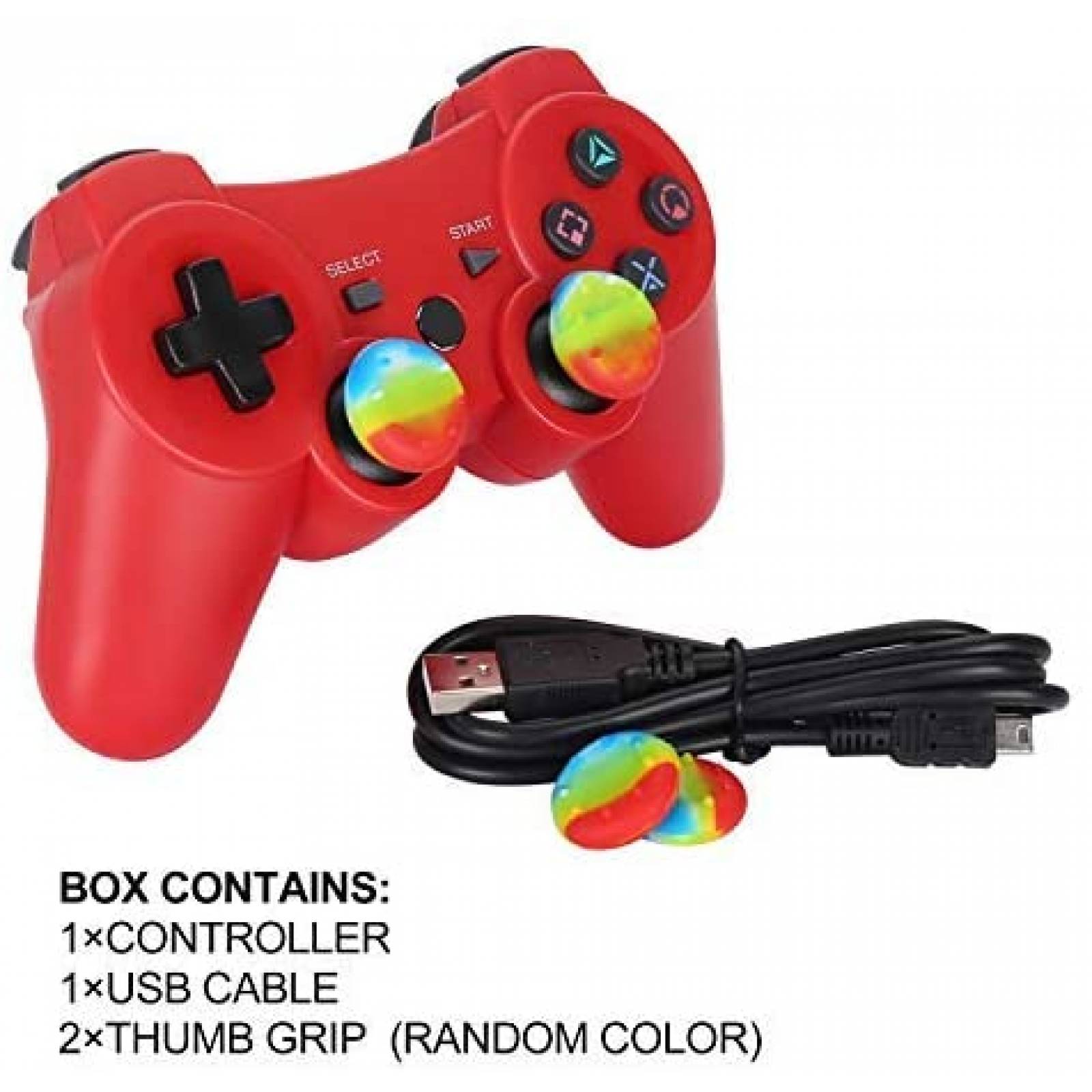 Control de Consola TATECH Inalámbrico Play Station 3 -Rojo