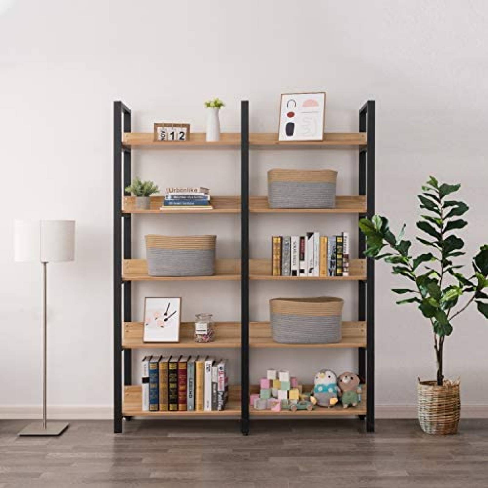 Cestos de Ropa UBBCARE 3 Pzs Decorativas -Café y Gris