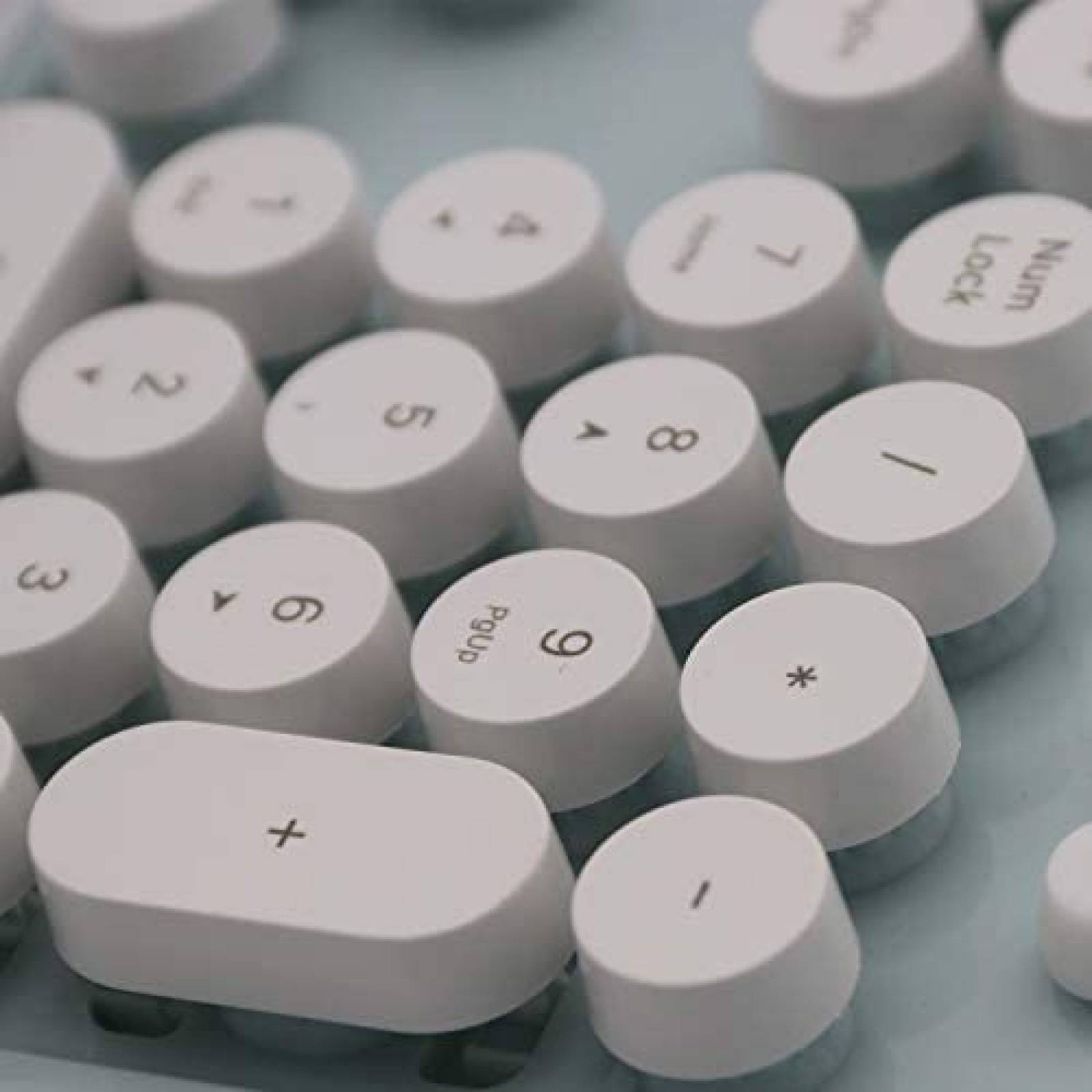 Teclado de Computadora KT Inalámbrico 2.4GHz -Verde-Blanco