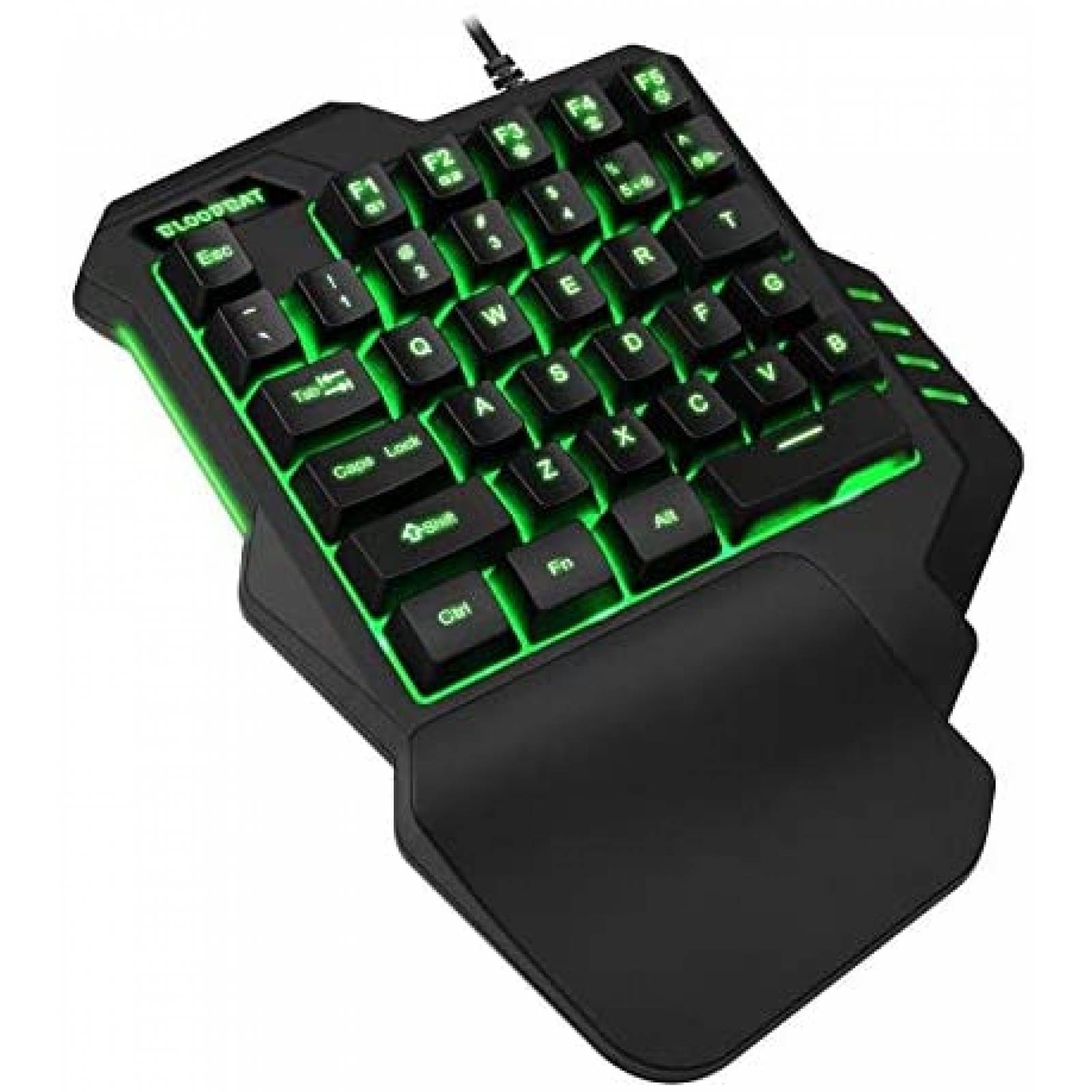 Teclado de Mano Gamer ASAY4u RGB LED 35 Teclas -Negro