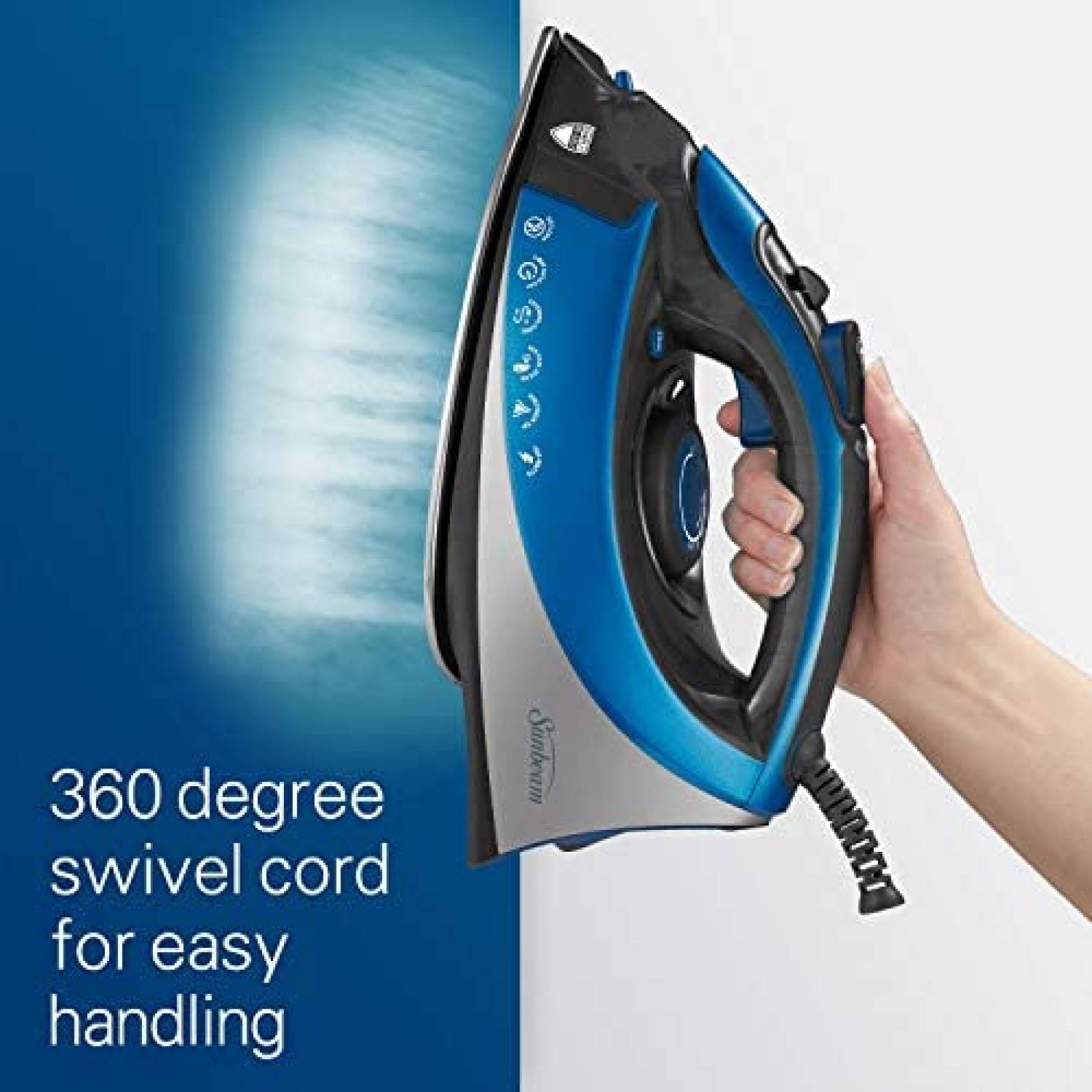 Plancha Sunbeam GCSBCS-200-000 1500 Watt Tamaño XL -Azul