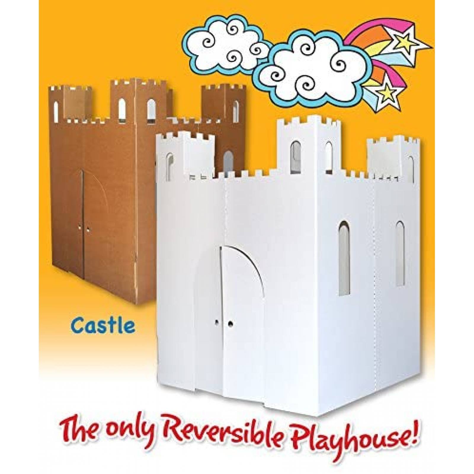 Casa de Juegos Easy Playhouse Castillo 4 Ventanas 4 Torres