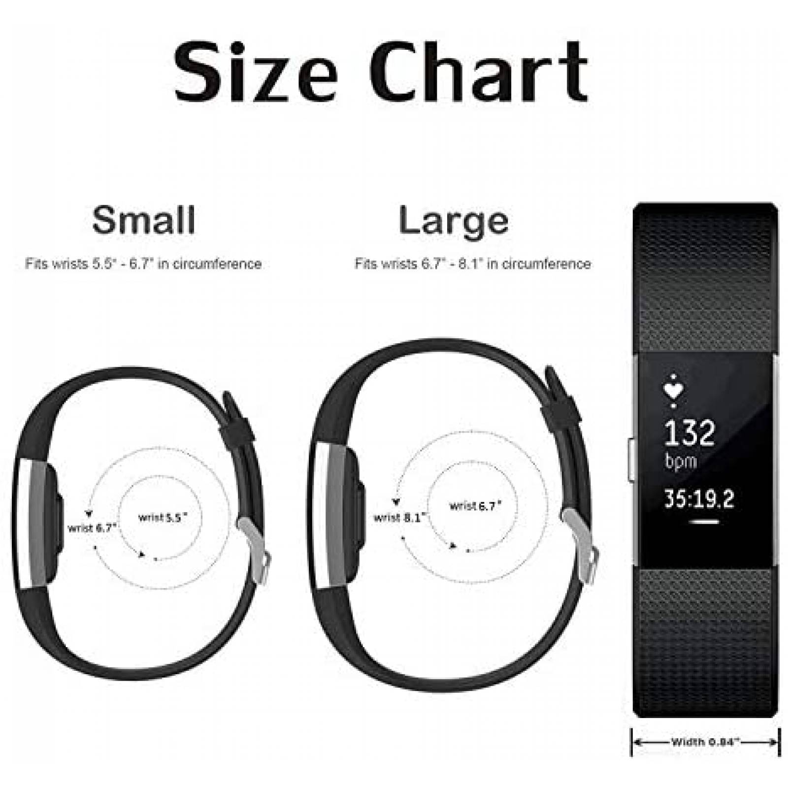 3 Correas de Reloj OYODSS Fitbit Grande -Negro Gris Azul