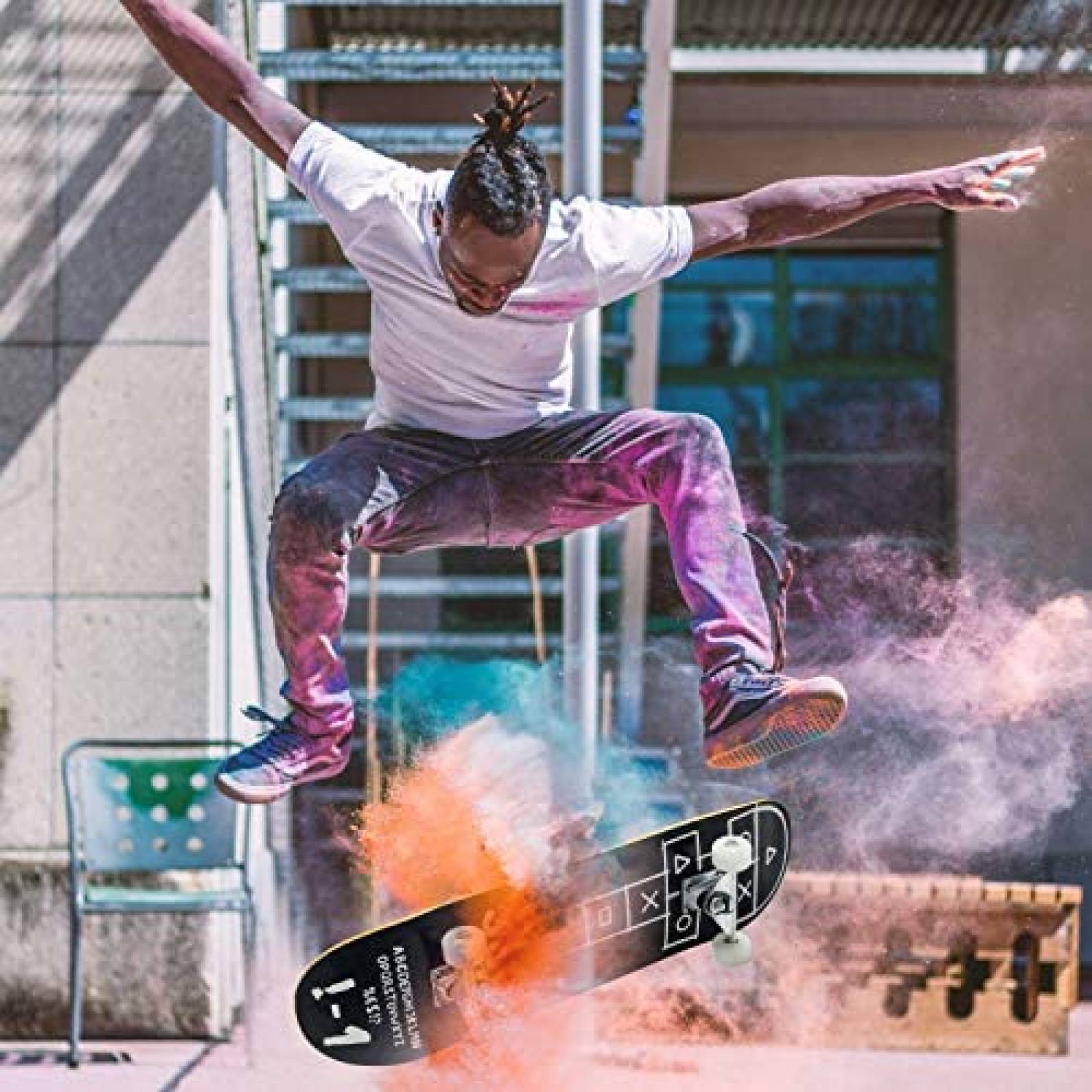 Patineta WOOD CITY 31" x 8" para Principiantes -Negra