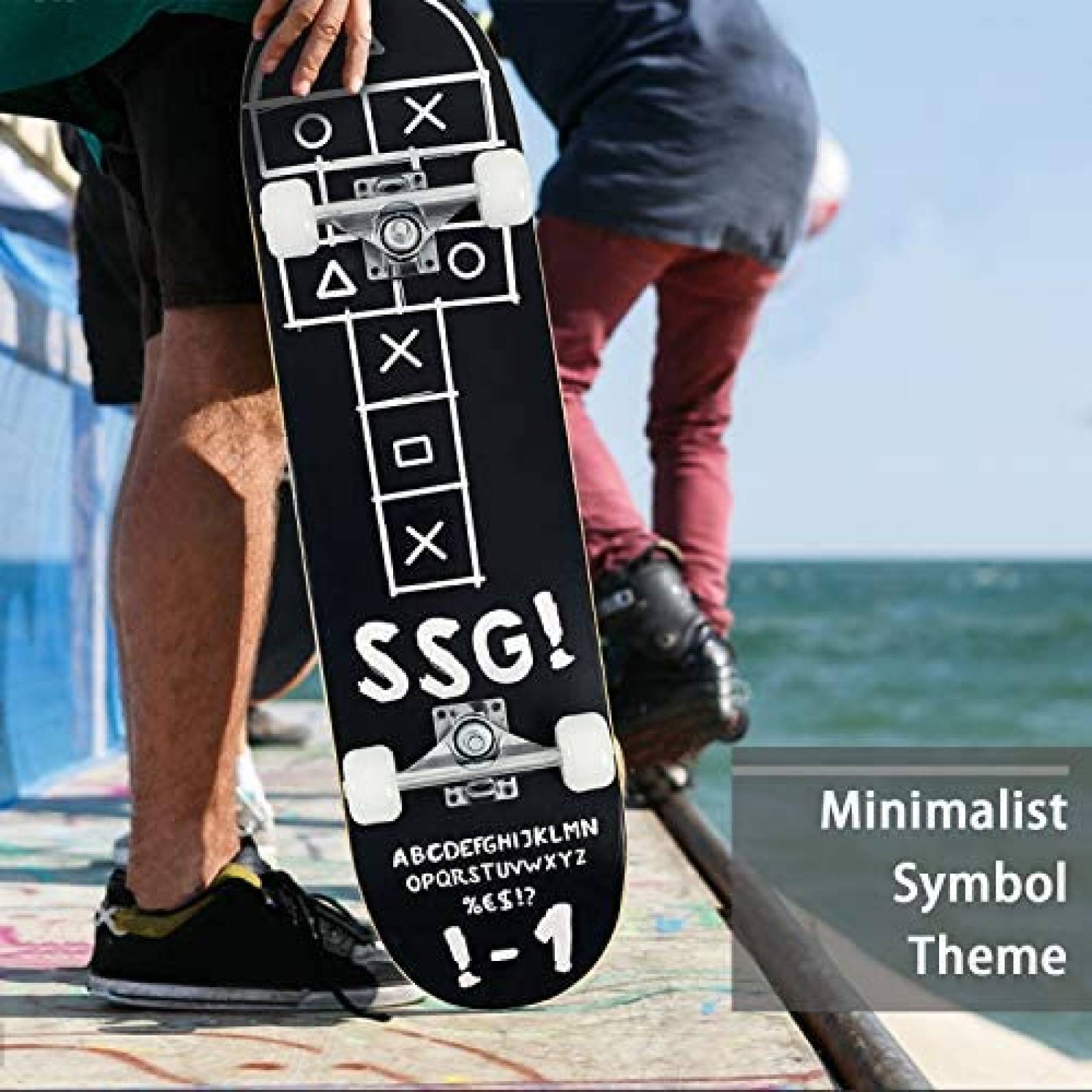 Patineta WOOD CITY 31" x 8" para Principiantes -Negra