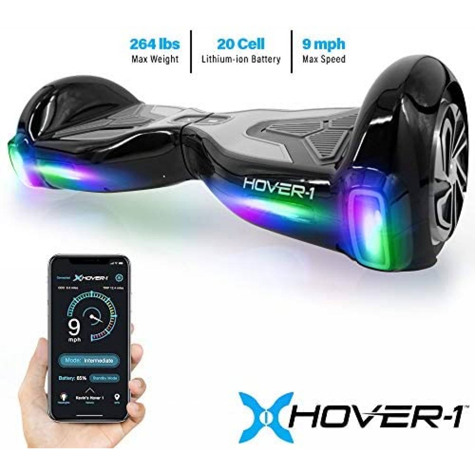 Patineta Eléctrica Hover-1 262 Lb Batería de 20 Células