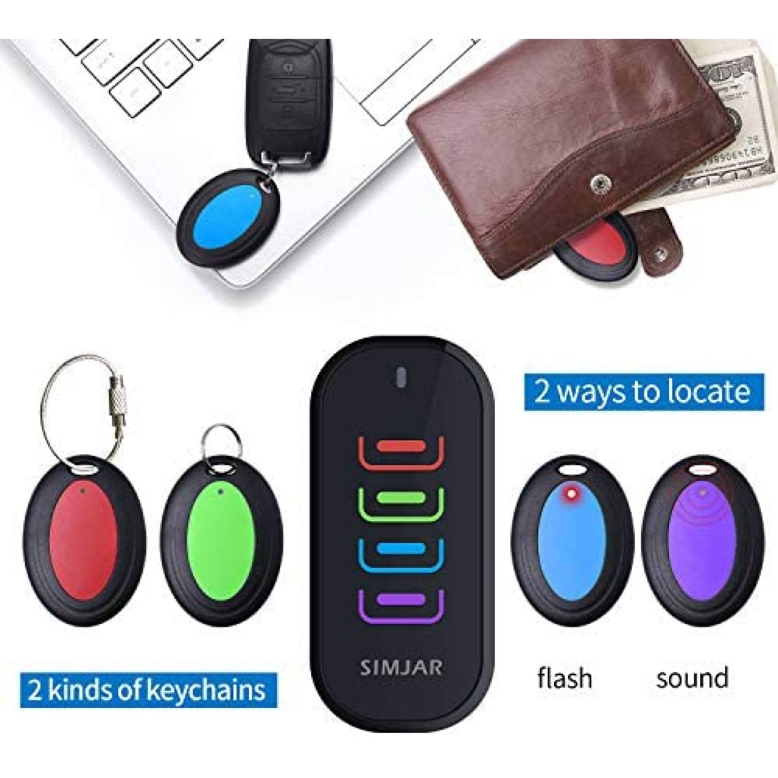 Buscador de Objetos Simjar 4 Colores c/ Control Remoto