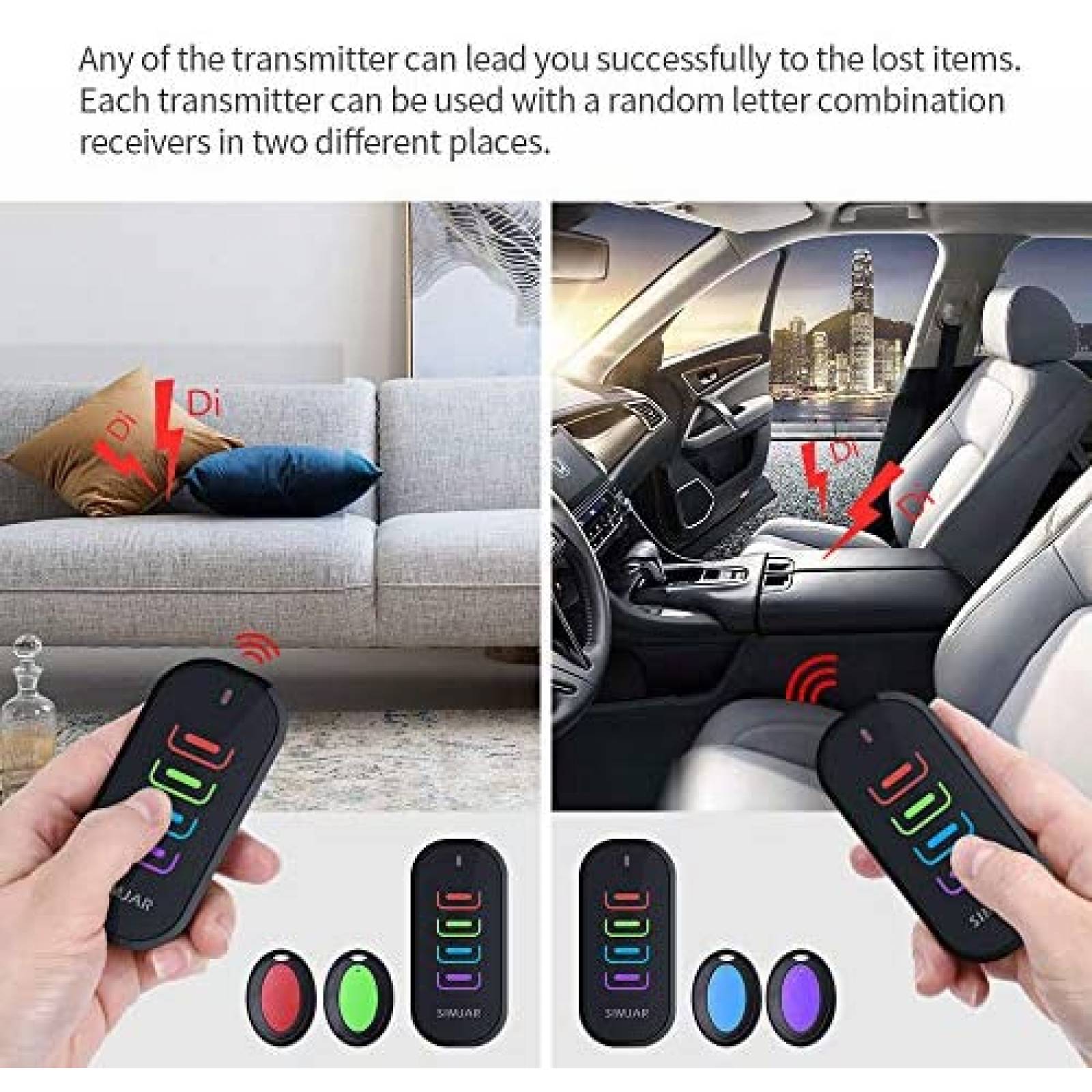 Buscador de Objetos Simjar 4 Colores c/ Control Remoto