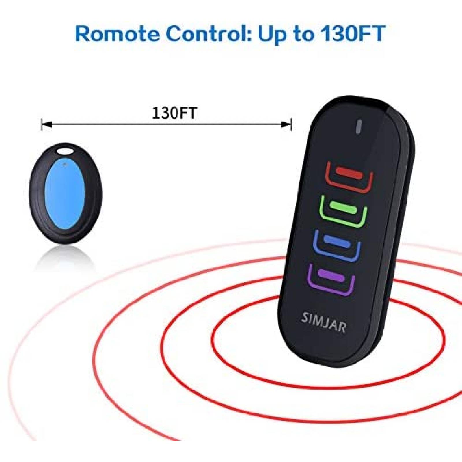 Buscador de Objetos Simjar 4 Colores c/ Control Remoto