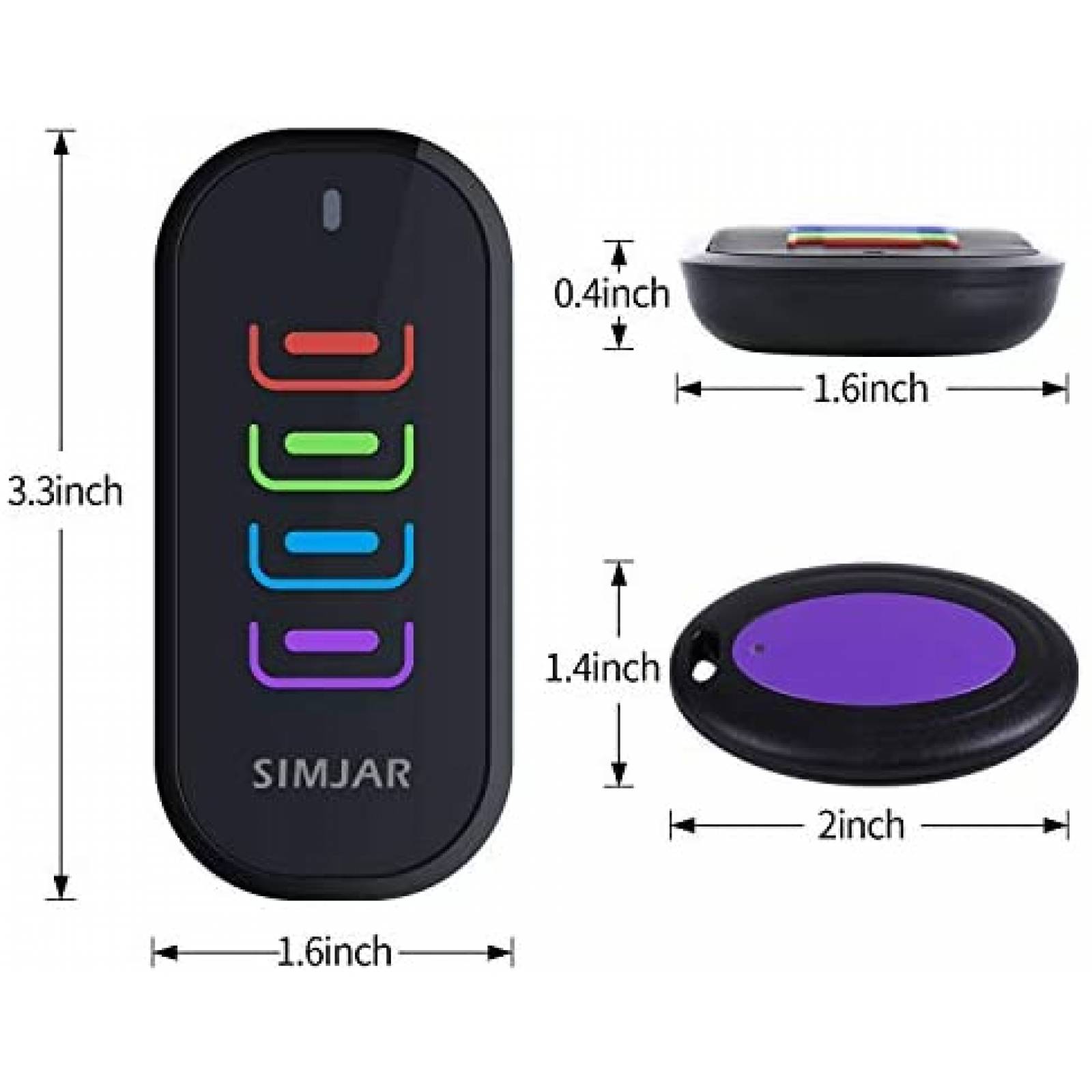 Buscador de Objetos Simjar 4 Colores c/ Control Remoto