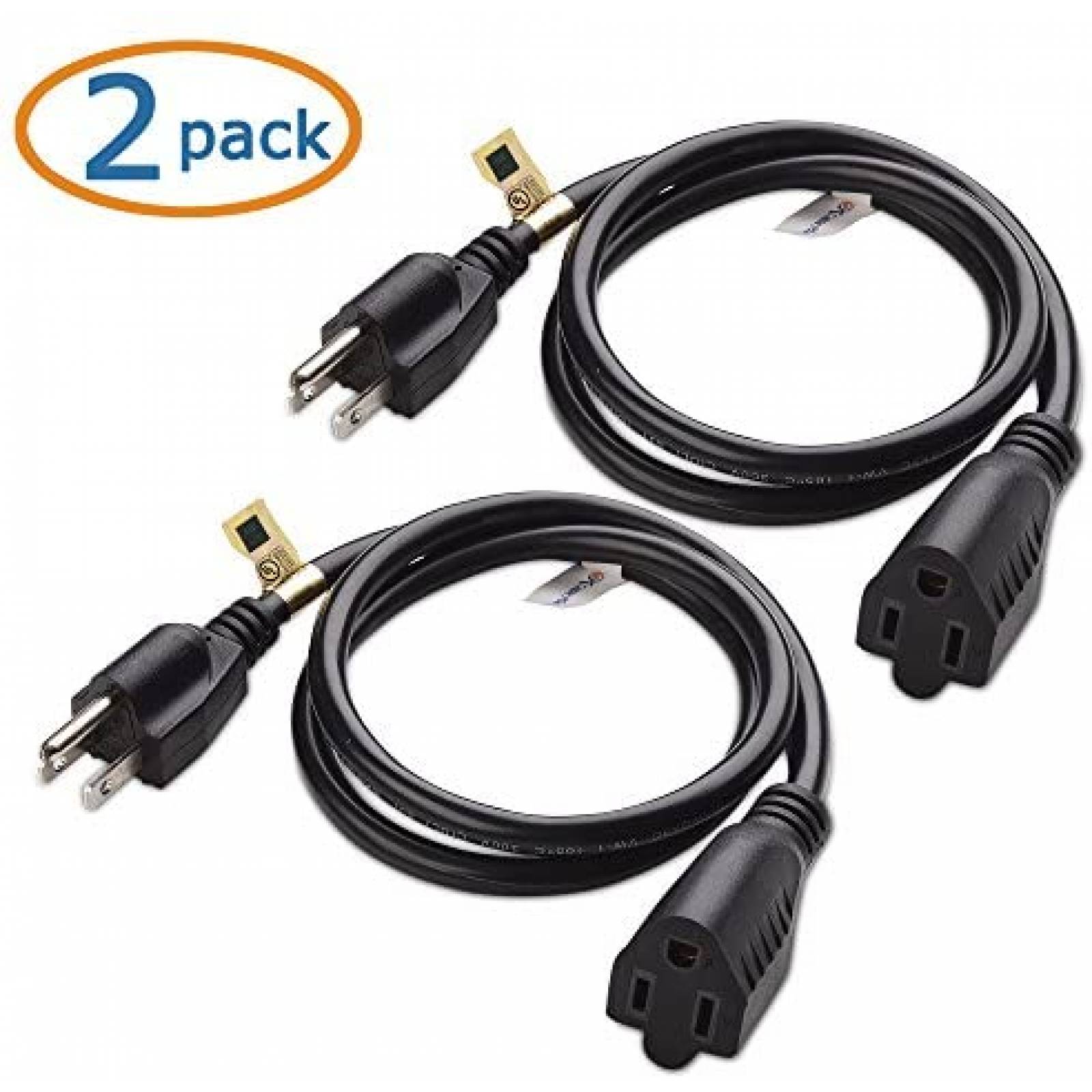 2 Cables Cable Matters Extensiones de 3 Pies -Negros