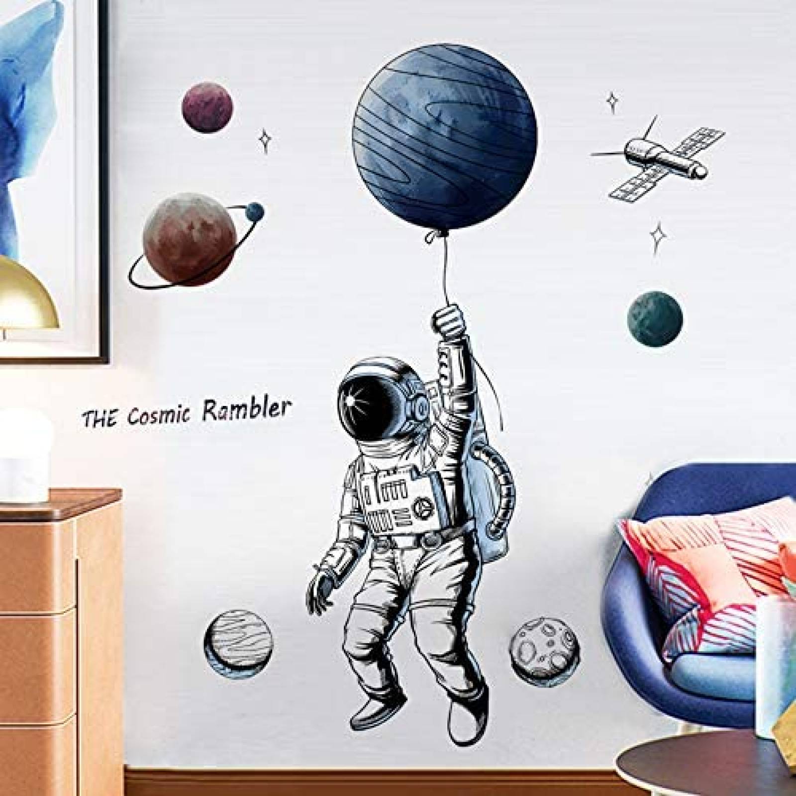 Decoración para Pared Yeking Astronauta 84 x 125cm Removible