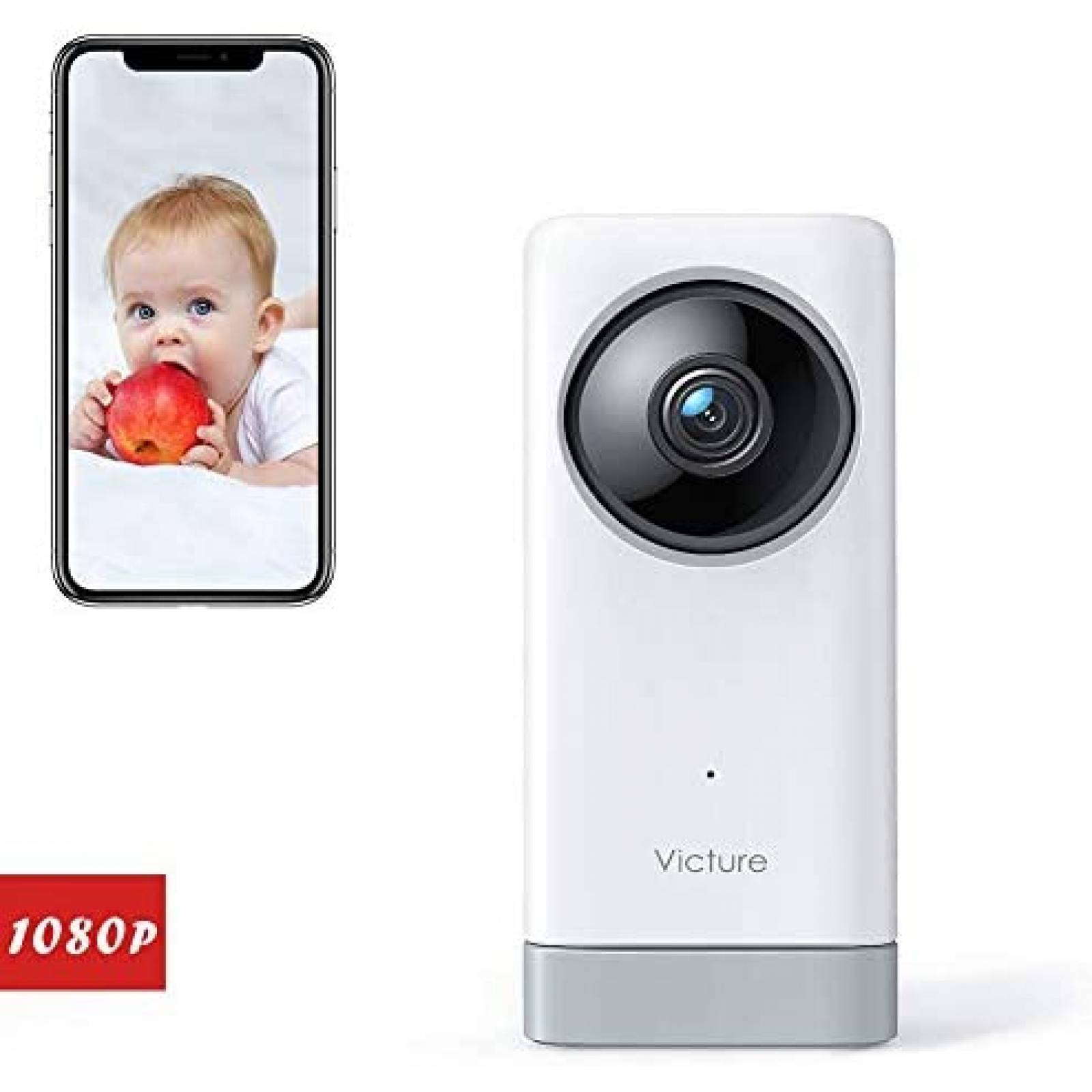 Monitor para Bebé Victure 1080p Full HD WiFi -Blanco