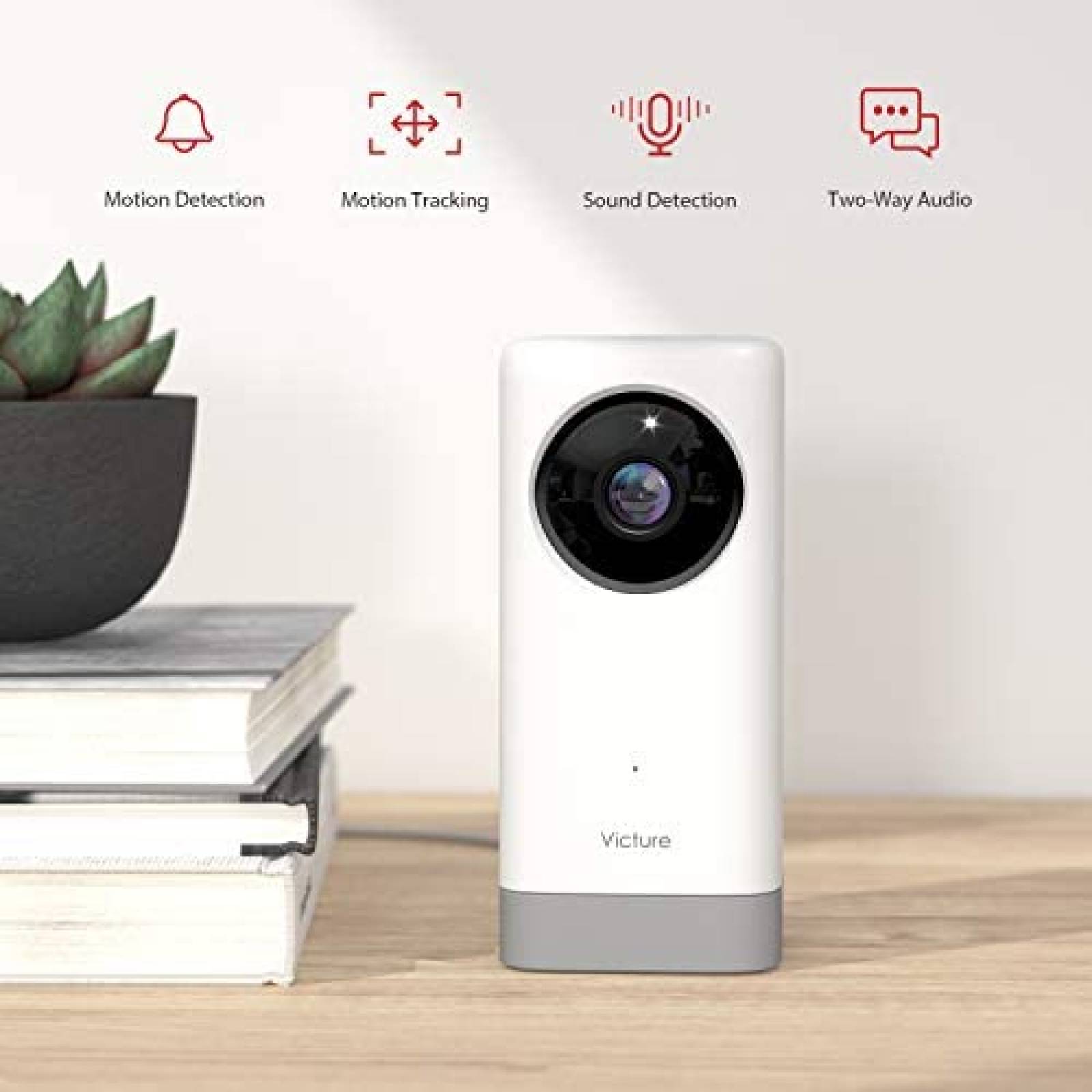 Monitor para Bebé Victure 1080p Full HD WiFi -Blanco