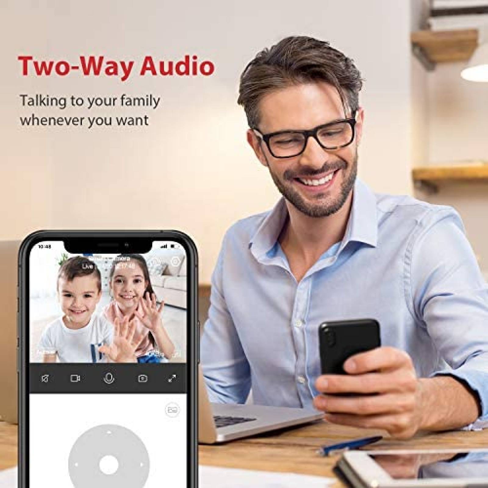 Monitor para Bebé Victure 1080p Full HD WiFi -Blanco