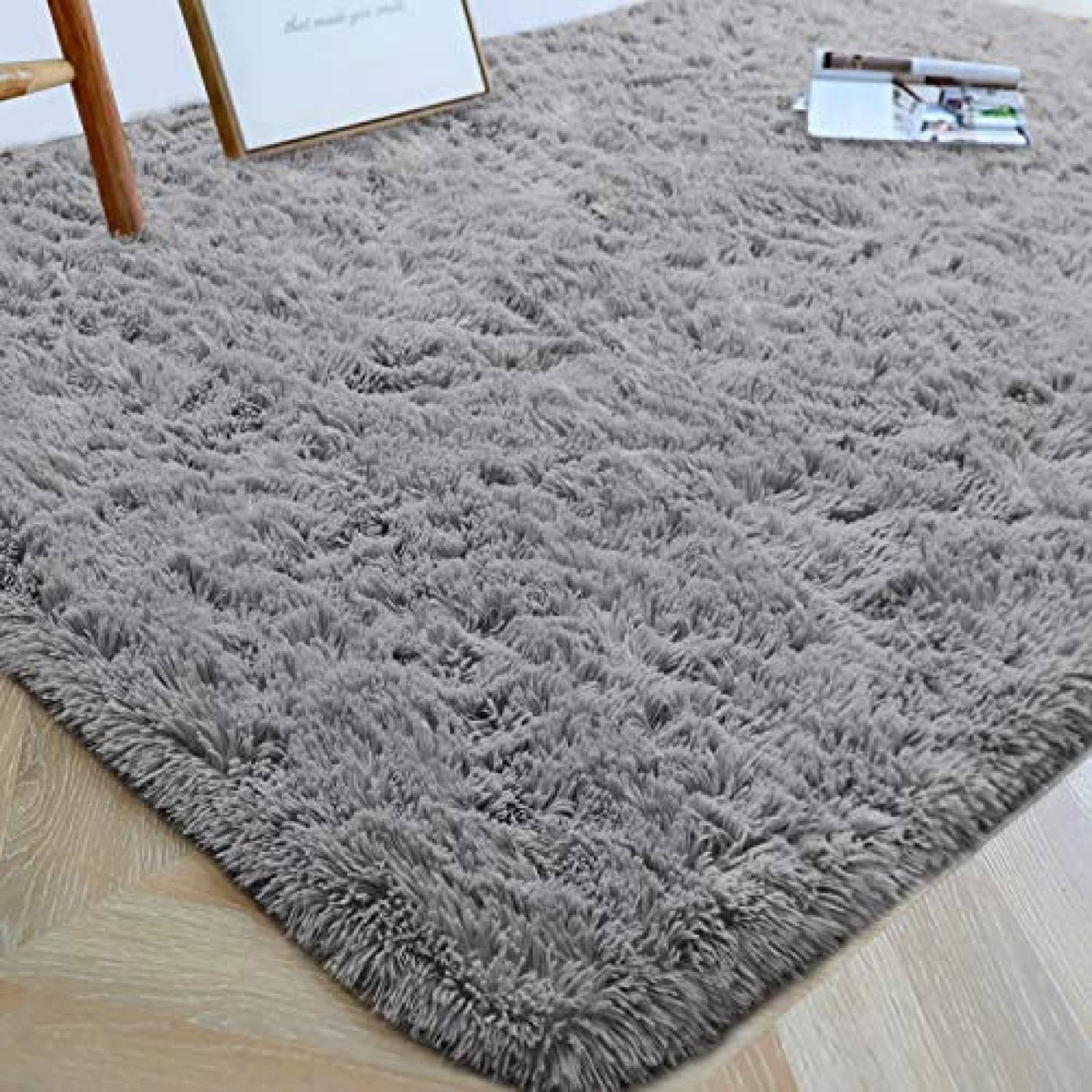 Alfombra Quenlife Decoración para Hogar 3 x 5 ft -Gris