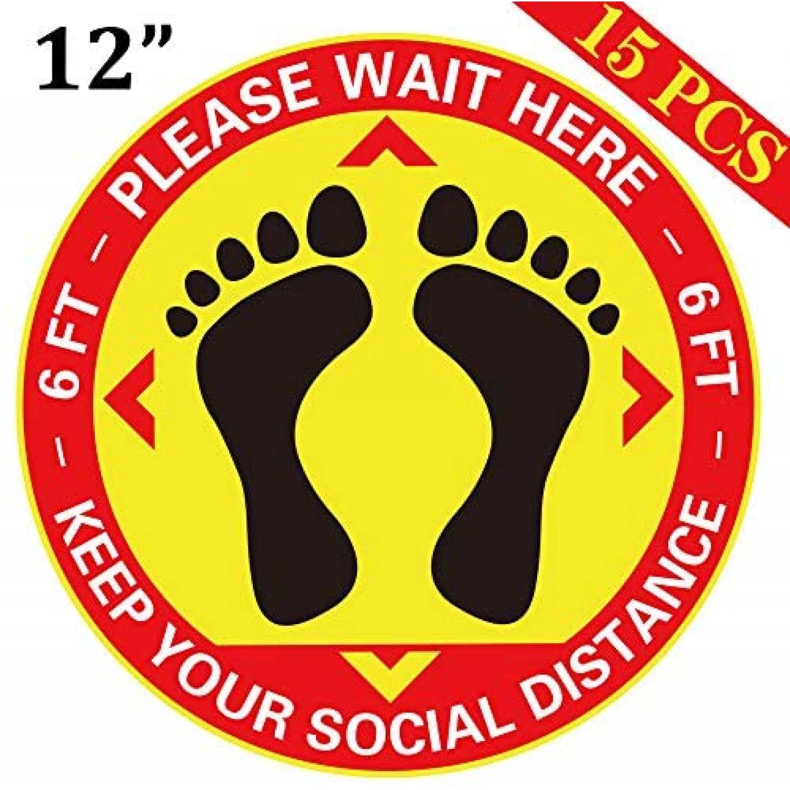 15 Estampas jollylife Letrero de Distanciamiento Social