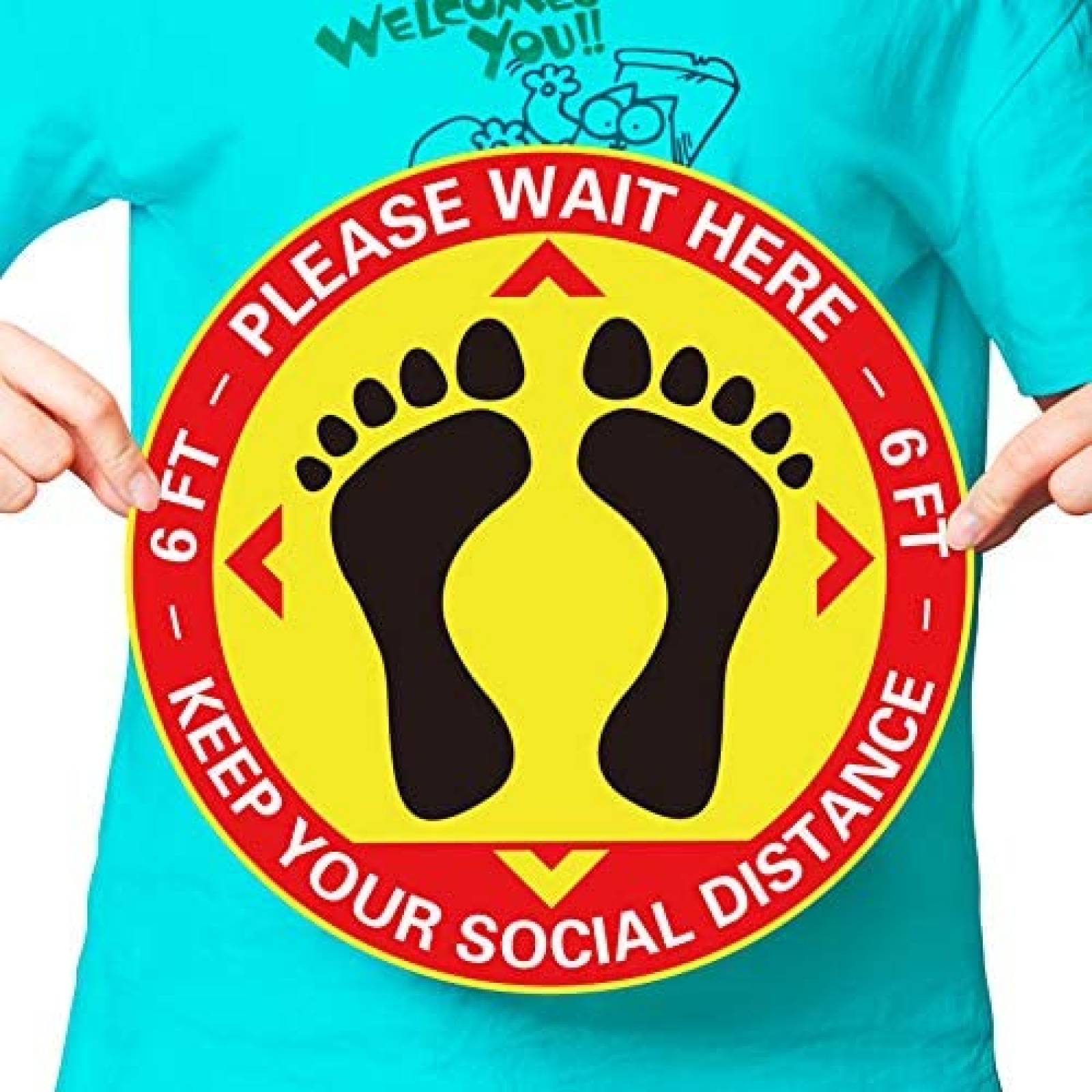 15 Estampas jollylife Letrero de Distanciamiento Social