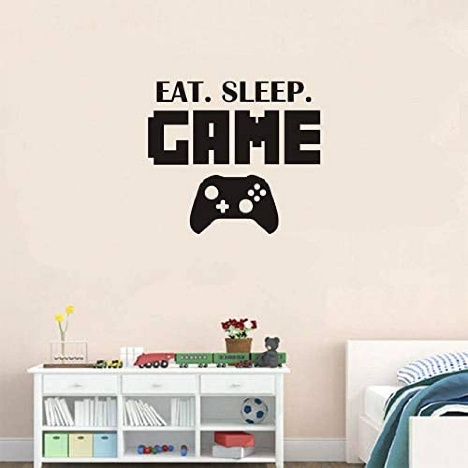 Decoración para Pared SMSCHHX Eat Sleep Game 18.7 x 16.5''