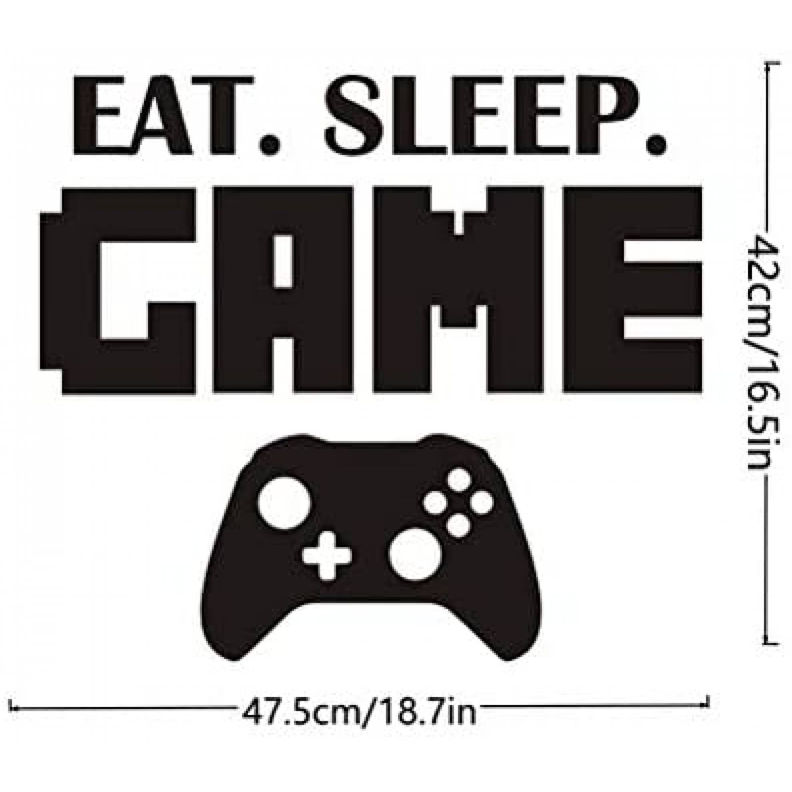 Decoración para Pared SMSCHHX Eat Sleep Game 18.7 x 16.5''