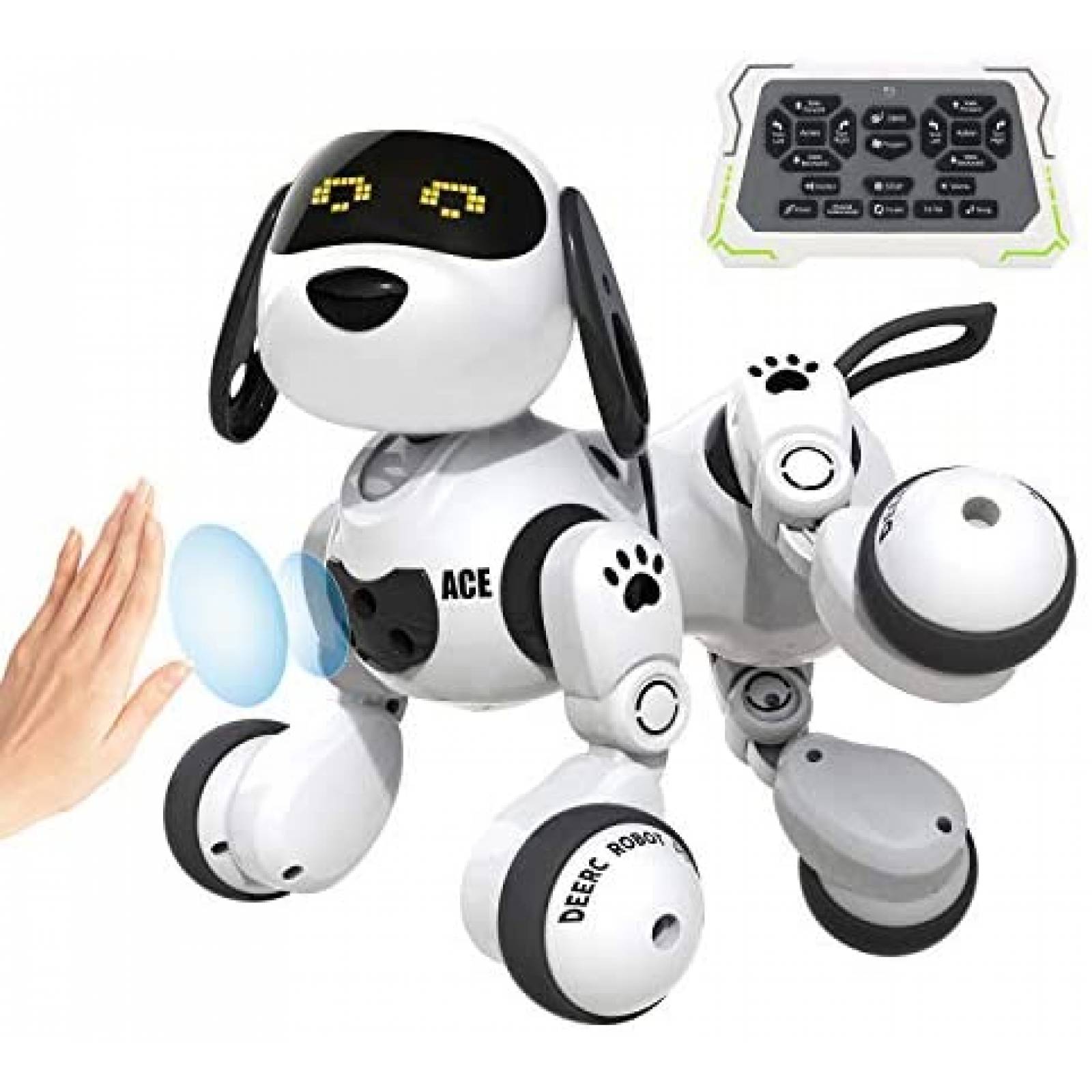 Perro Robot DEERC Programable A Control Remoto -Negro