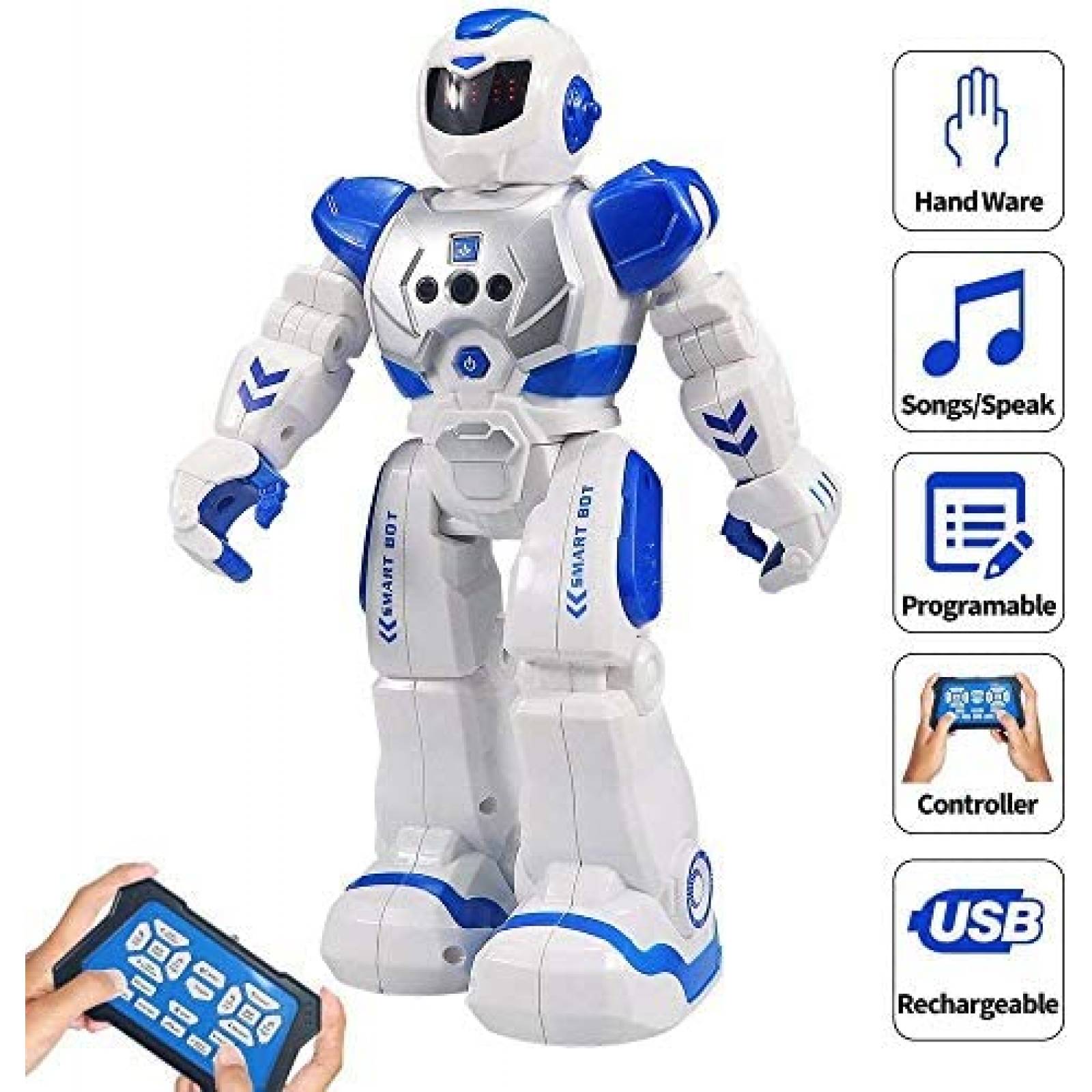 Robot de Juguete Samate Interactivo para Niños -Blanco