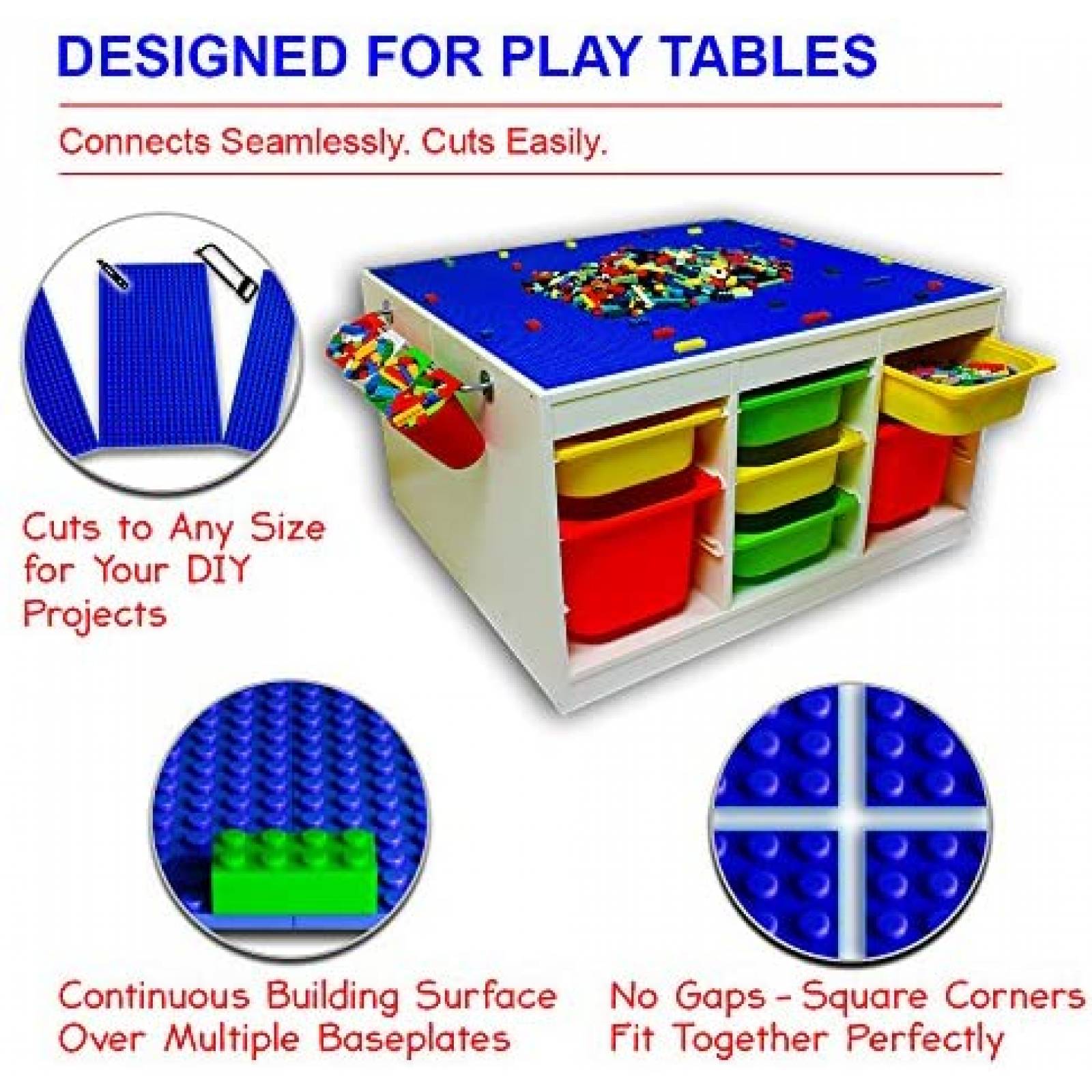 4 Bloques Brickyard Building Blocks Bases para Juguetes