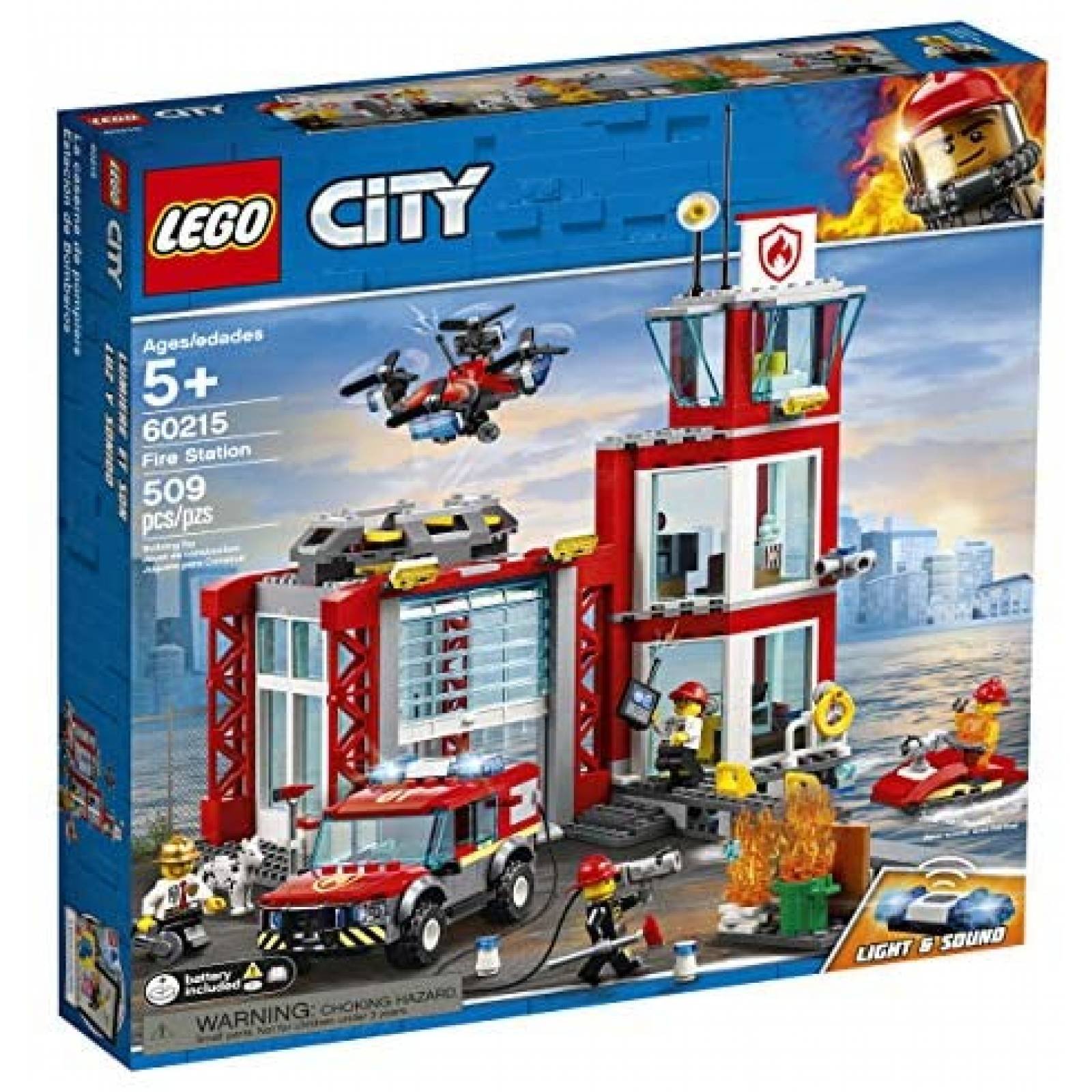 Juguete Armable LEGO Estación de Bomberos 509 Piezas