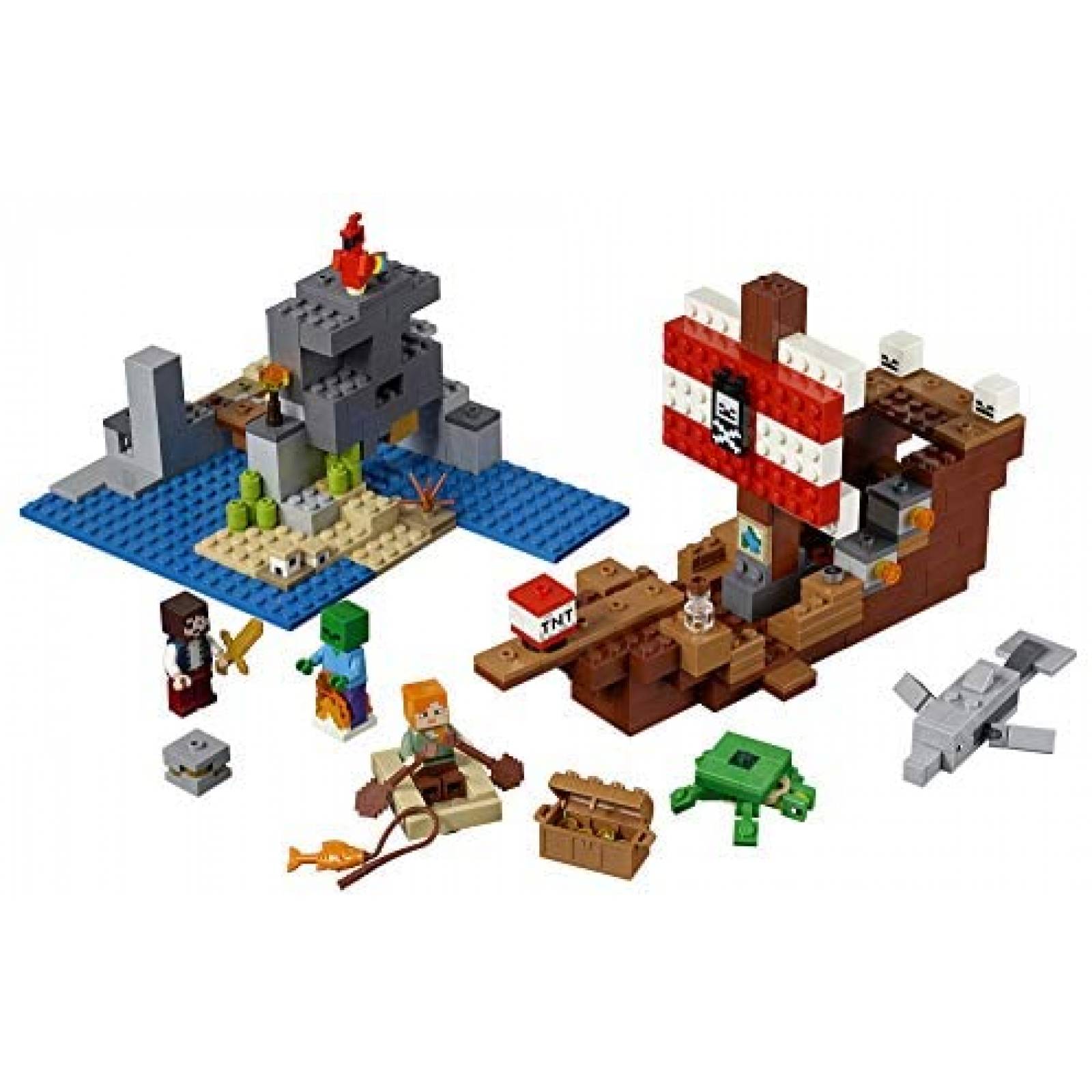 Set de Construcción LEGO Minecraft The Pirate Ship 386 Pzs