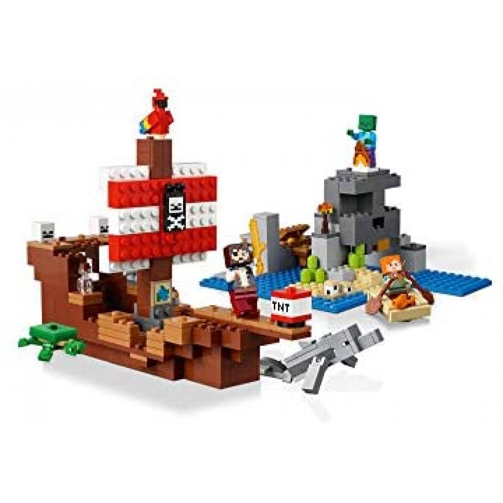 Set de Construcción LEGO Minecraft The Pirate Ship 386 Pzs