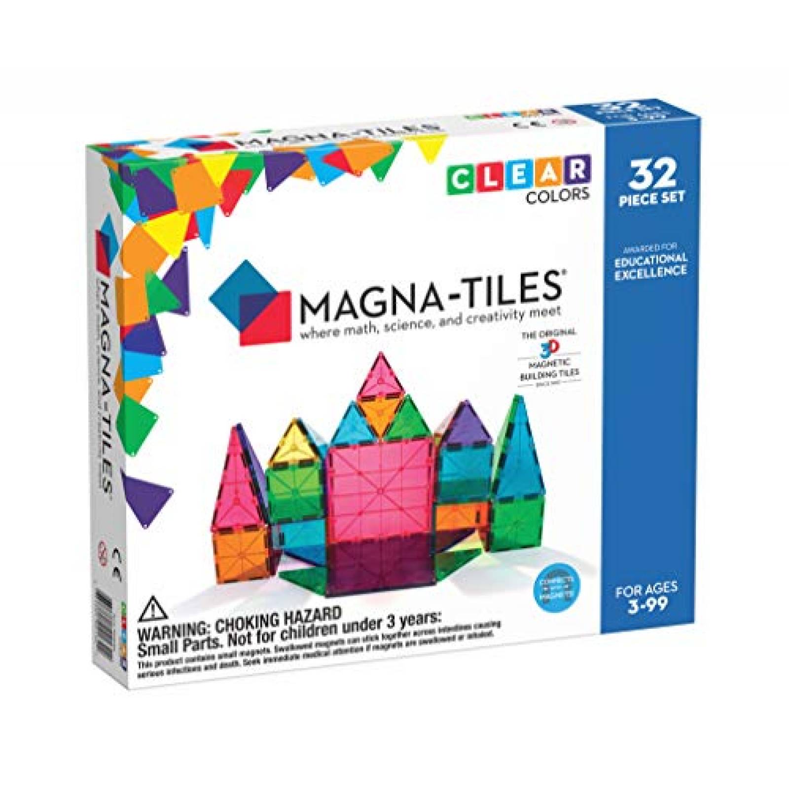 Set de Construcción Magna Tiles 32 Pzs Educativo -Multicolor