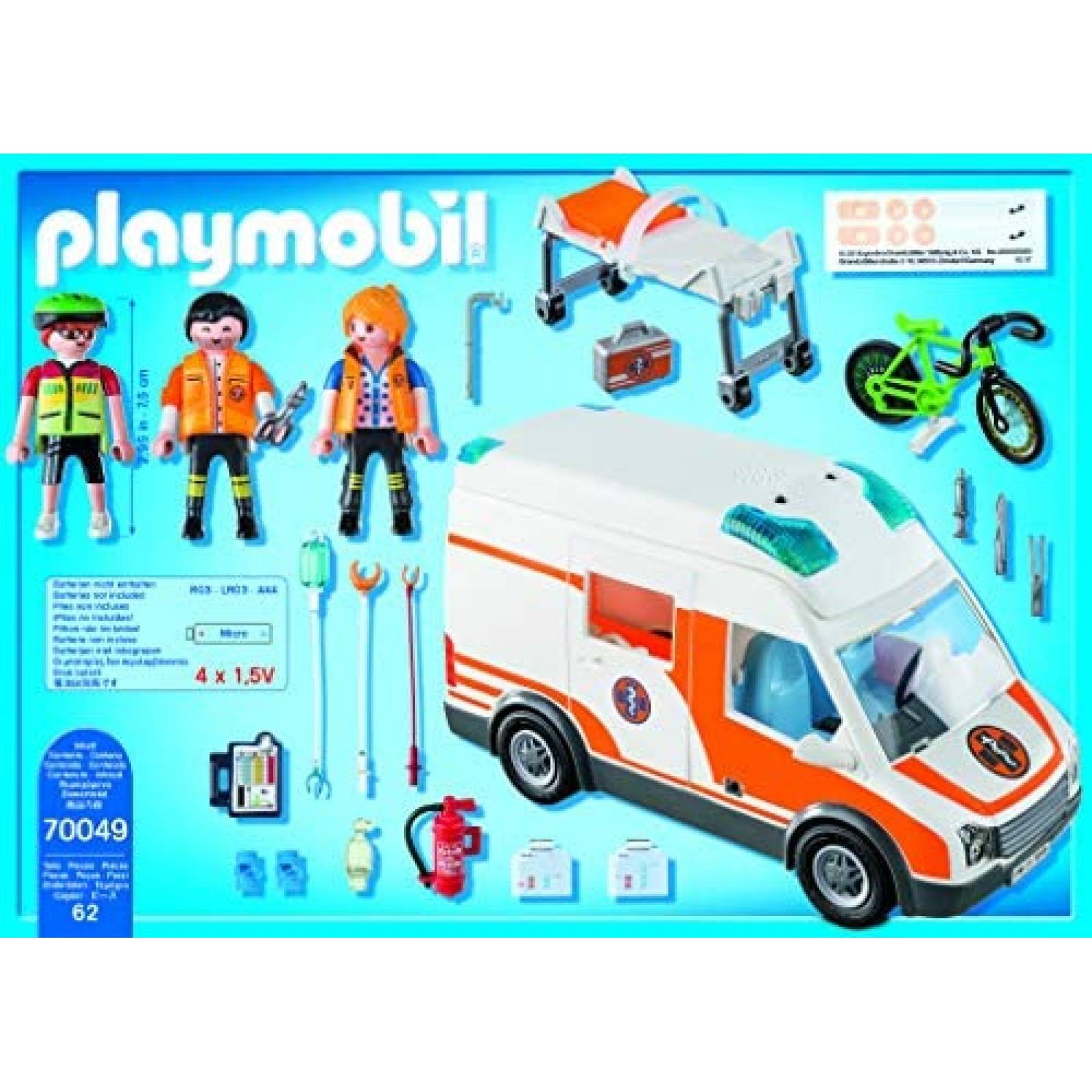 Juguete Armable PLAYMOBIL® Ambulancia con Luces para Niños