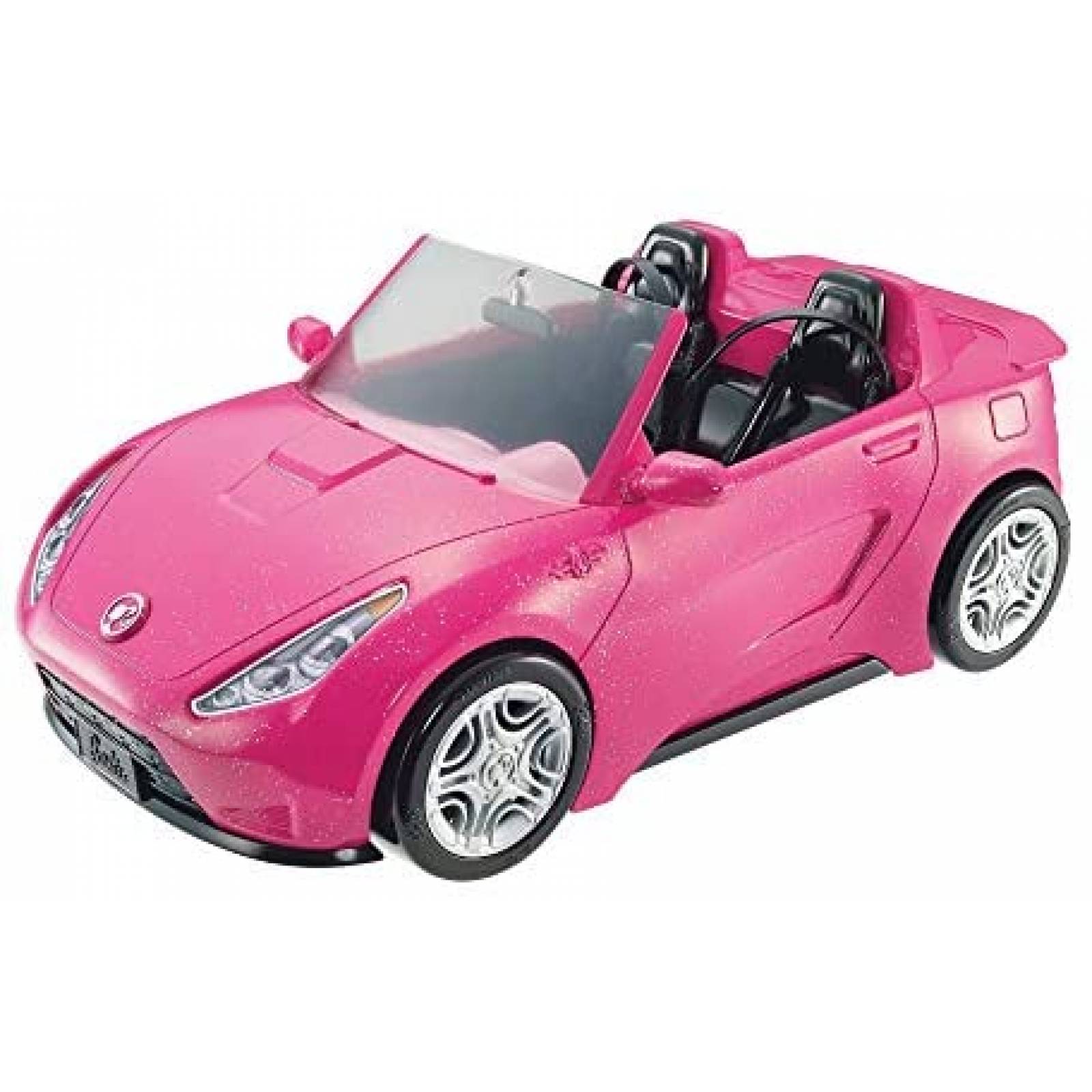 Coche Convertible Barbie Ruedas Realistas 2 Plazas -Rosa