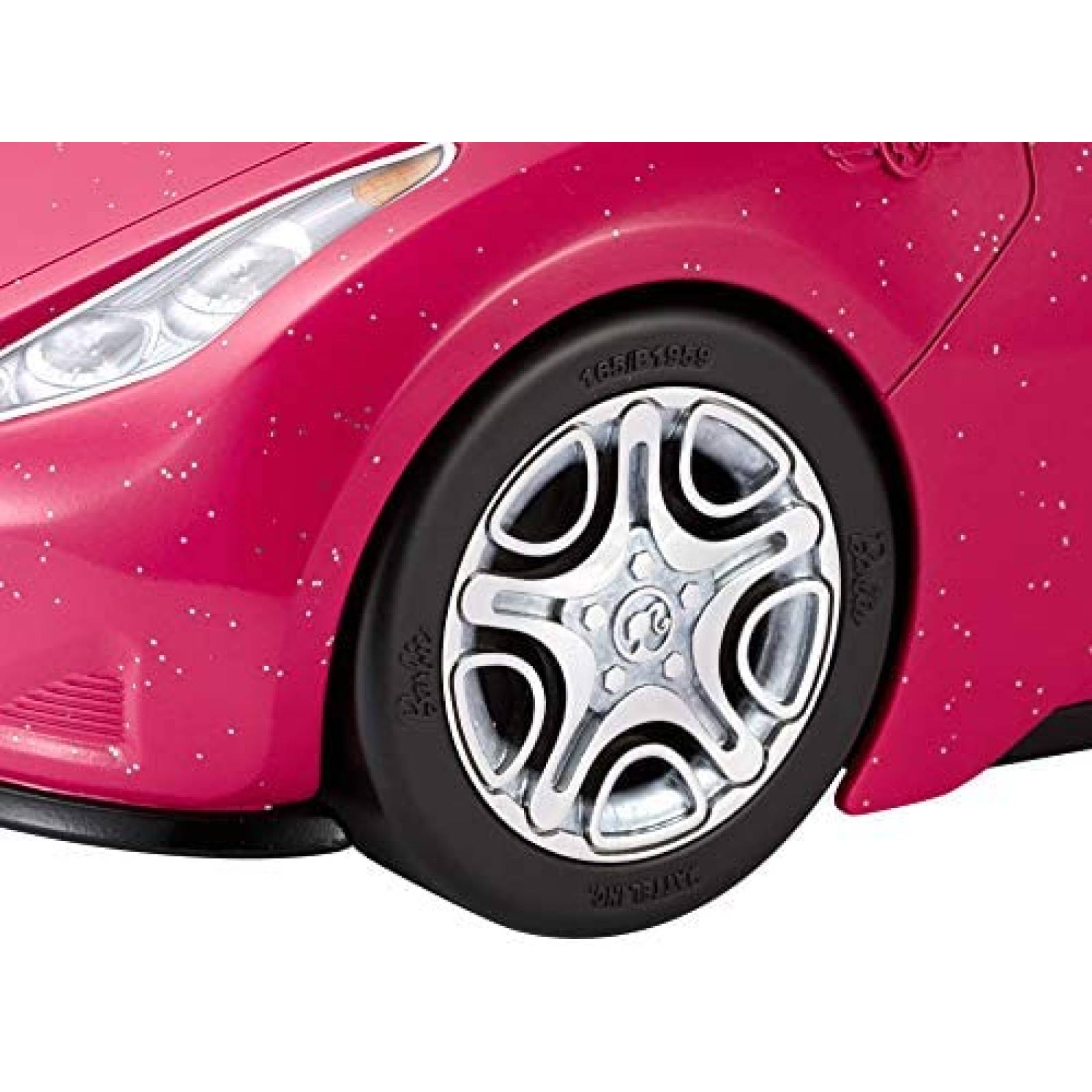 Coche Convertible Barbie Ruedas Realistas 2 Plazas -Rosa