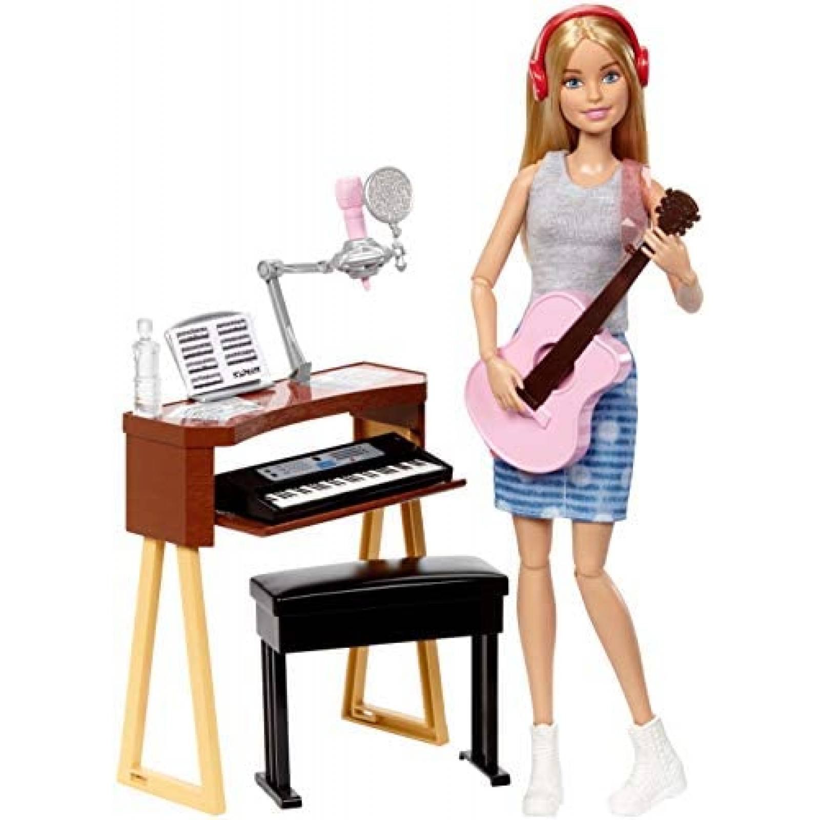 Set de Juegos Barbie Musician Doll Guitarra Acústica Rubia