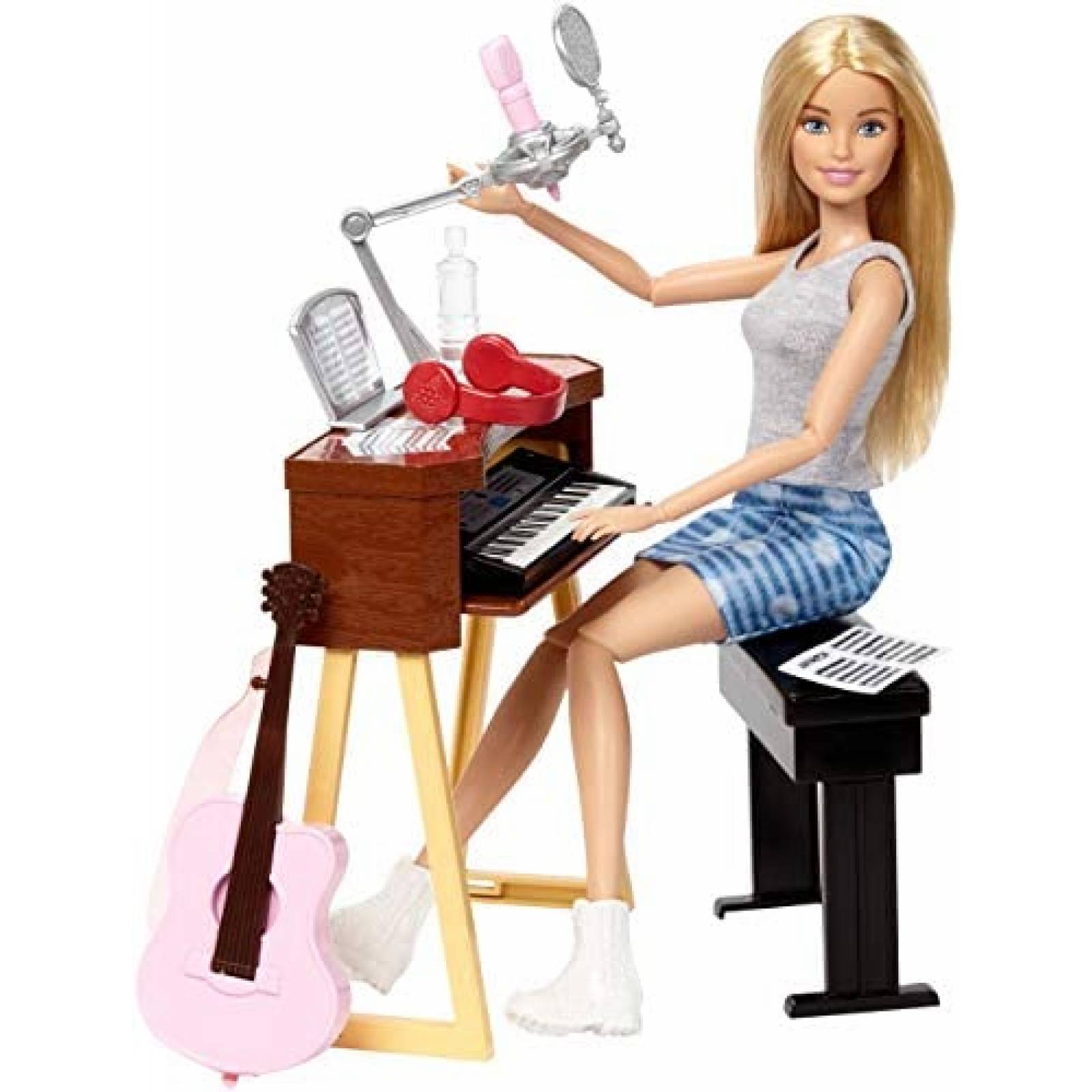 Set de Juegos Barbie Musician Doll Guitarra Acústica -Rubia