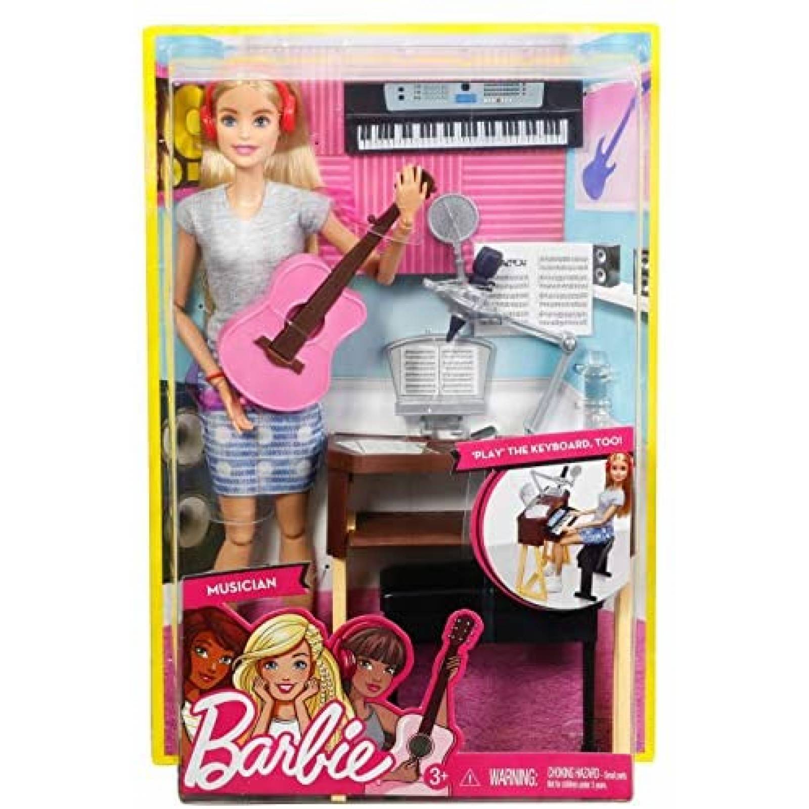 Set de Juegos Barbie Musician Doll Guitarra Acústica -Rubia